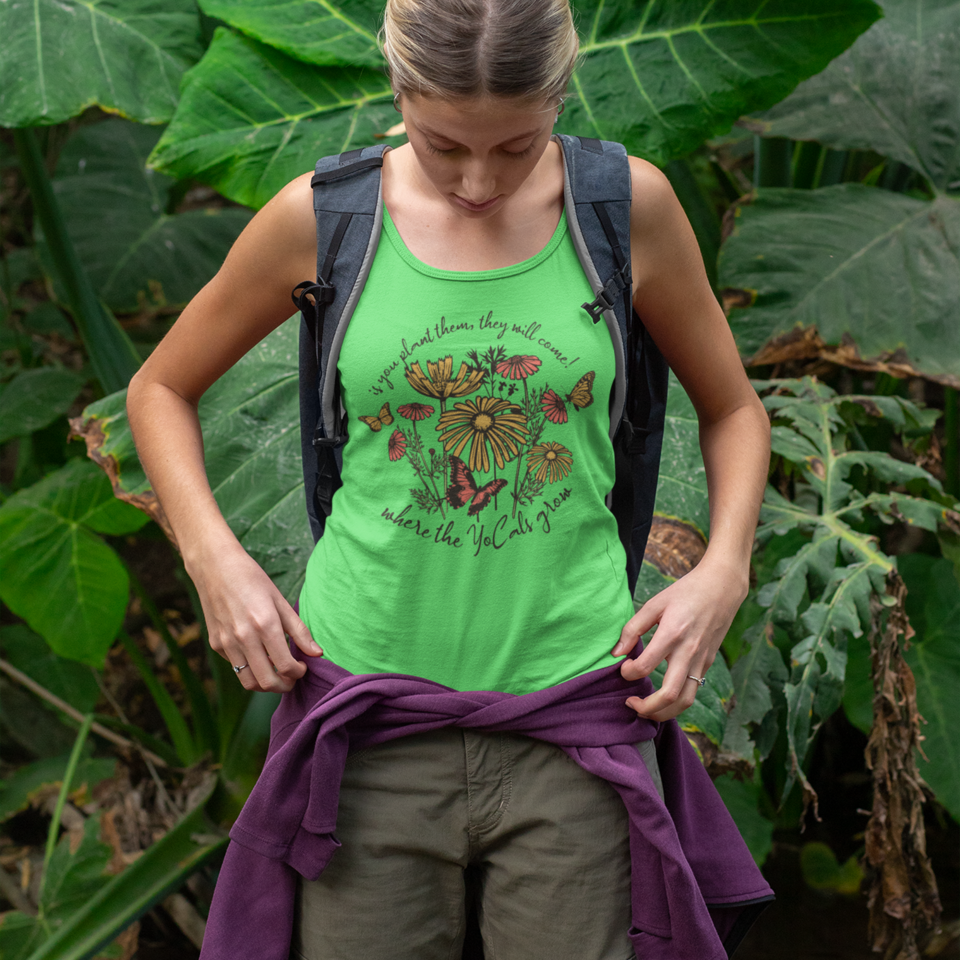 Boho Garden Tank Top - If You Plant Them, They Will Come Design