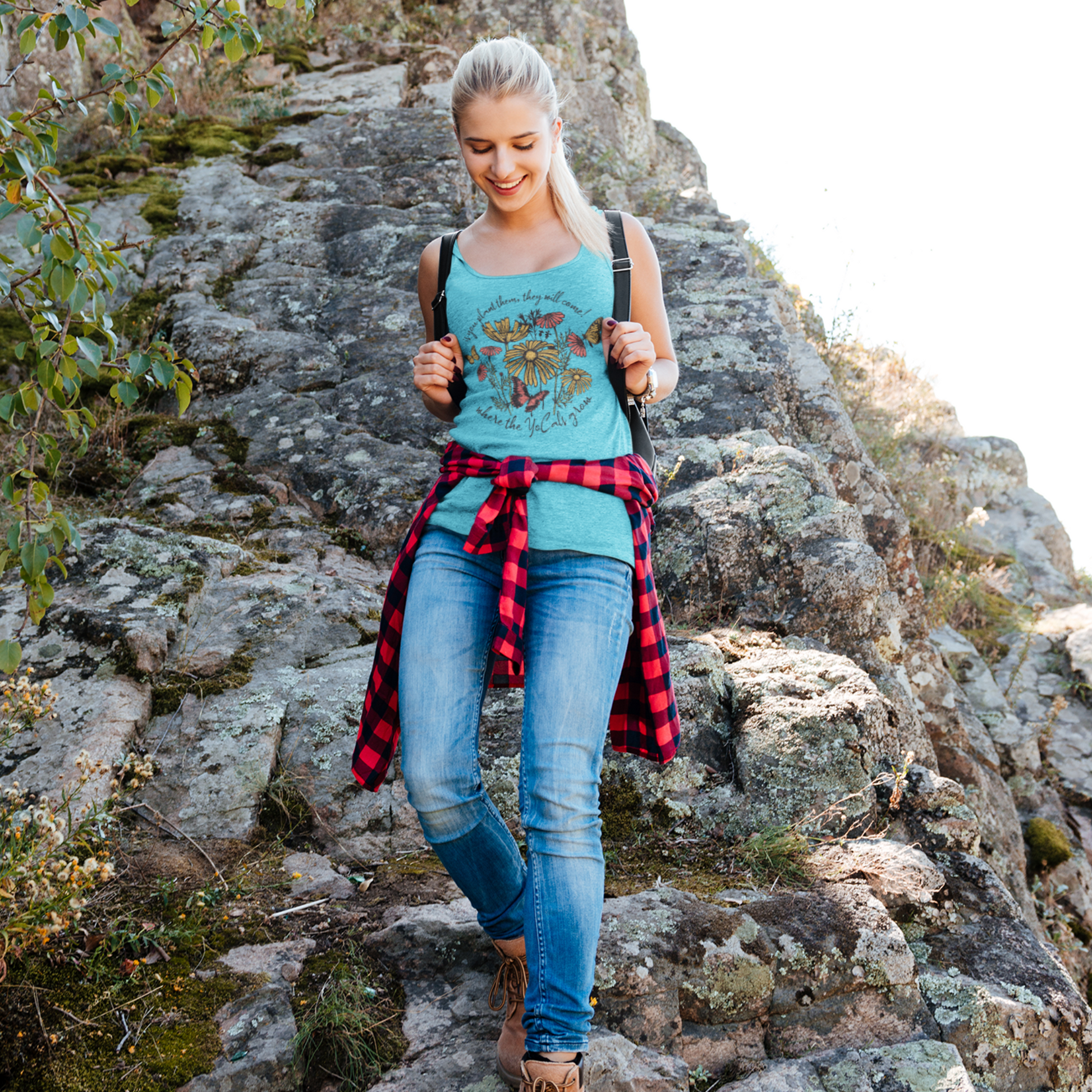 Boho Garden Tank Top - If You Plant Them, They Will Come Design