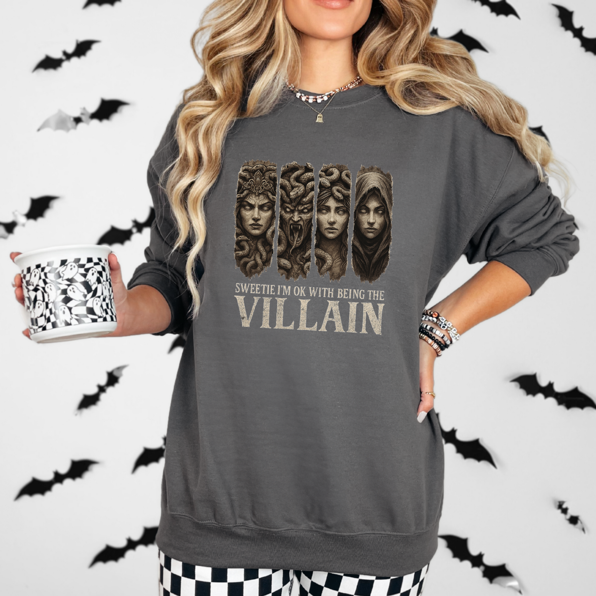 Medusa Villain Era Sweatshirt, Girls Will Be Girls Pullover, Womens Rights Crewneck, Greek Myth Feminist Sweater