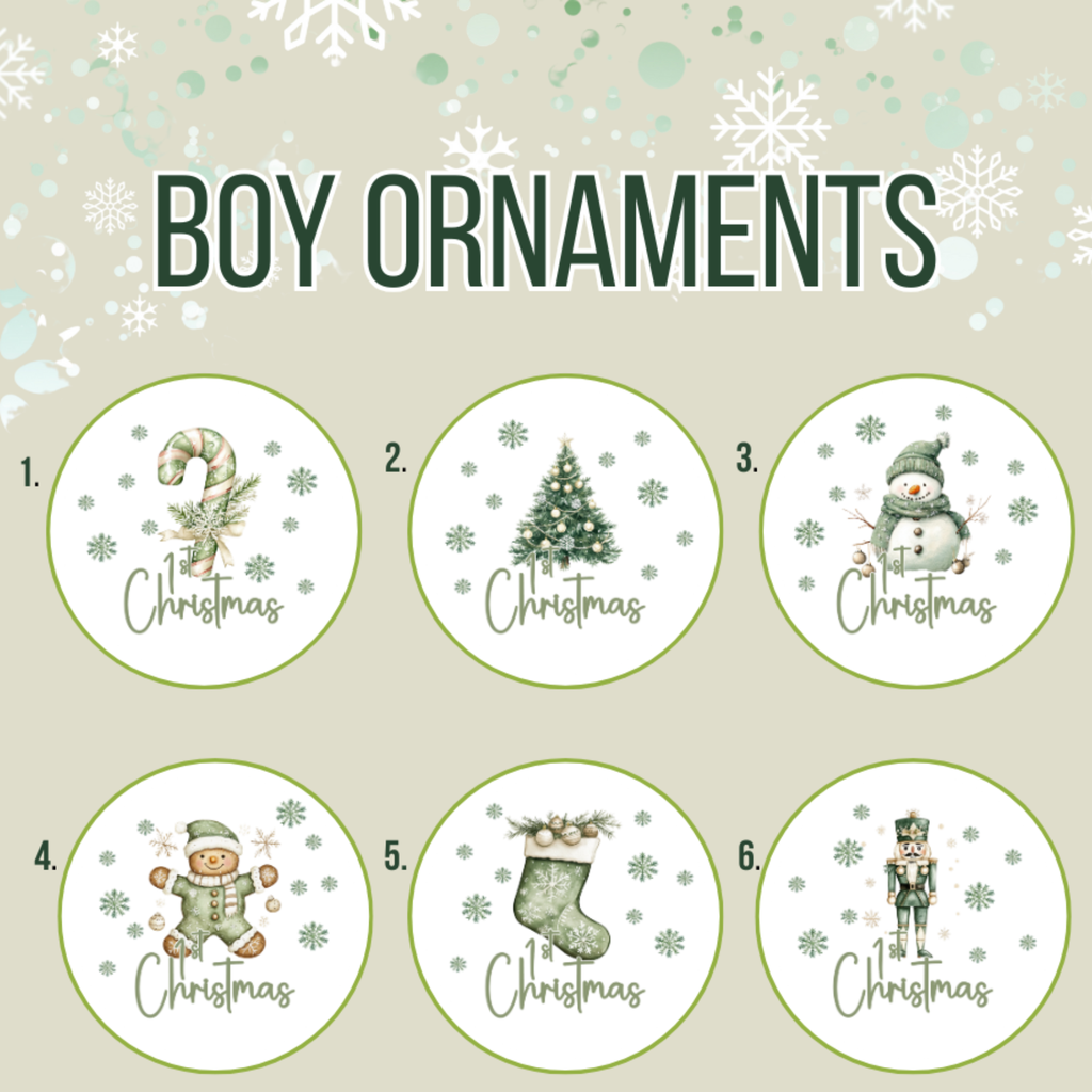 Personalized Christmas Ornament, 1st Christmas Keepsake, Holiday Decoration, New Baby Gift, Tree Ornament 2025
