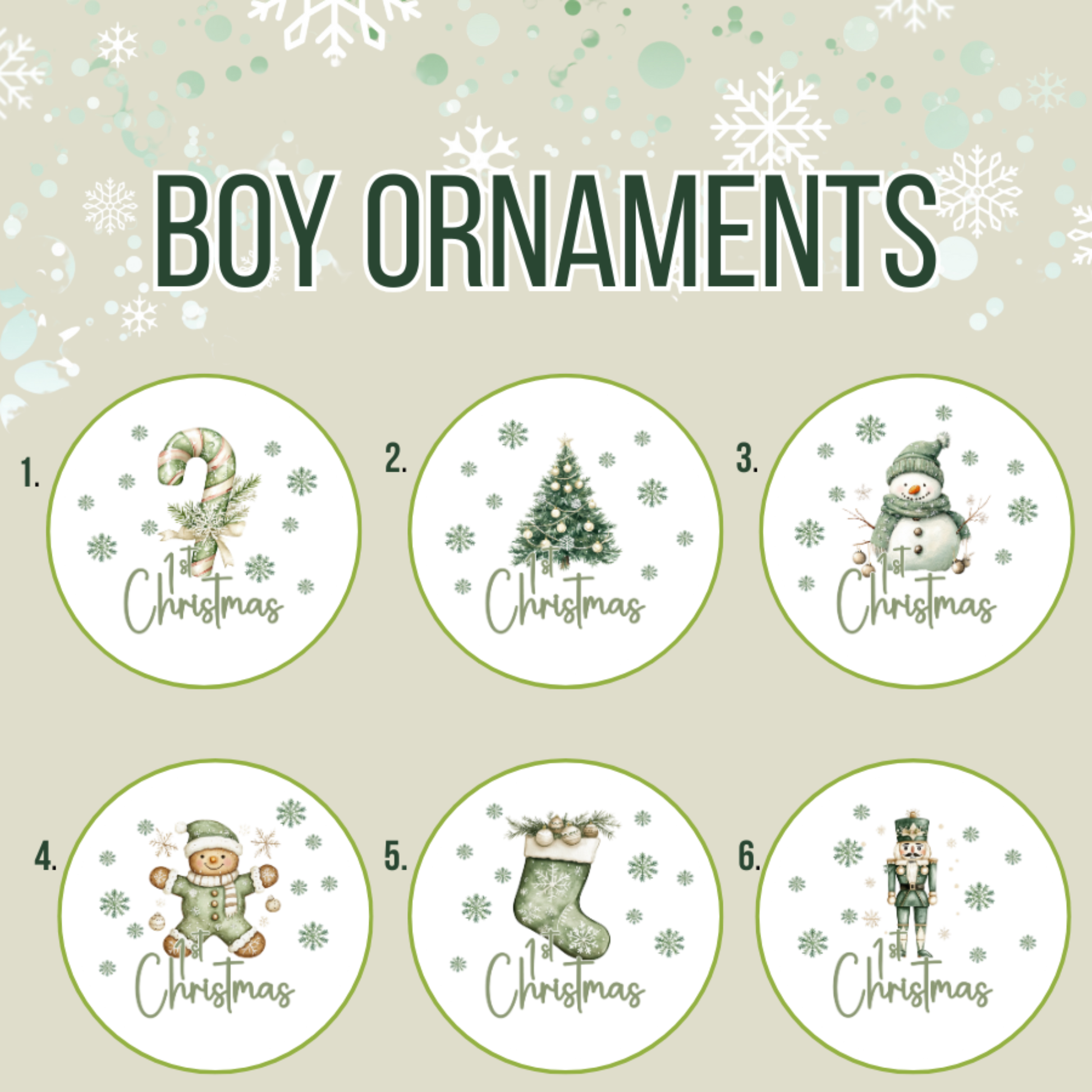 Personalized Christmas Ornament, 1st Christmas Keepsake, Holiday Decoration, New Baby Gift, Tree Ornament 2025