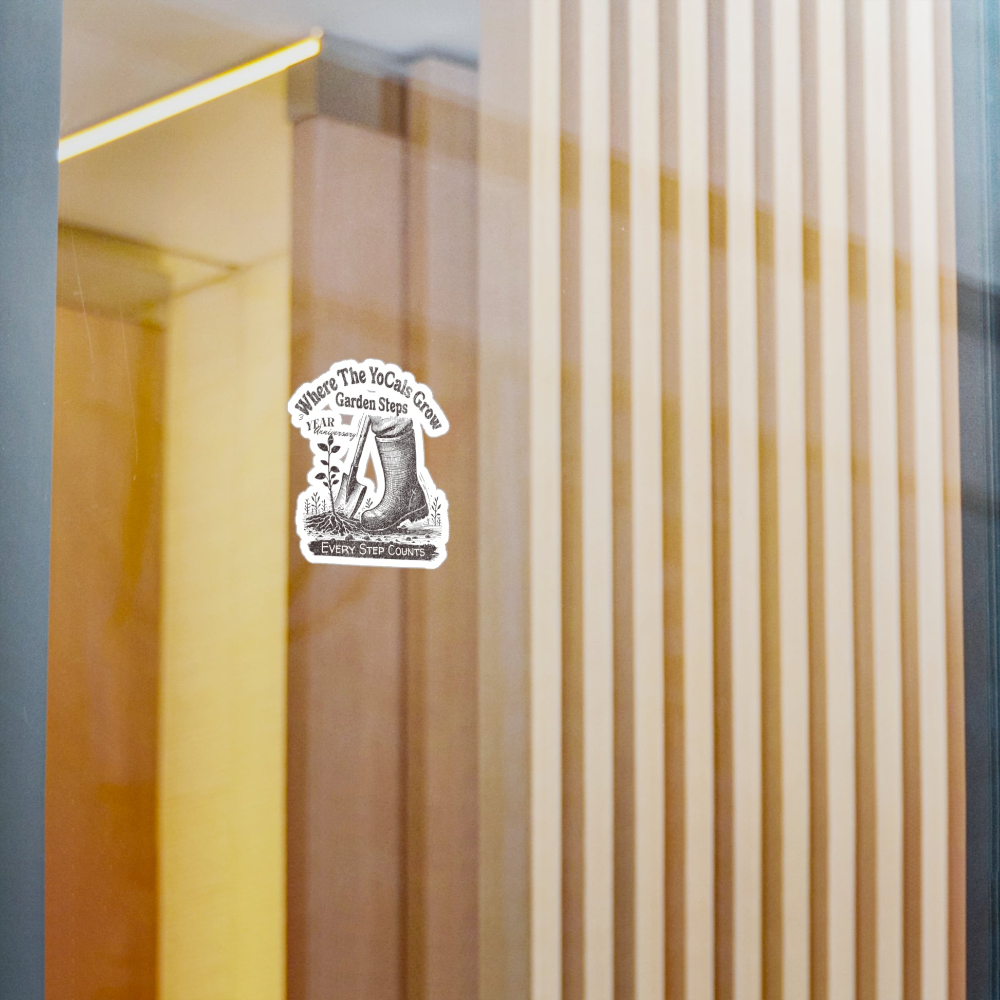 Vinyl Decal - Where The YoCals Grow 3rd Anniversary 'Garden Steps, Every Step Counts'