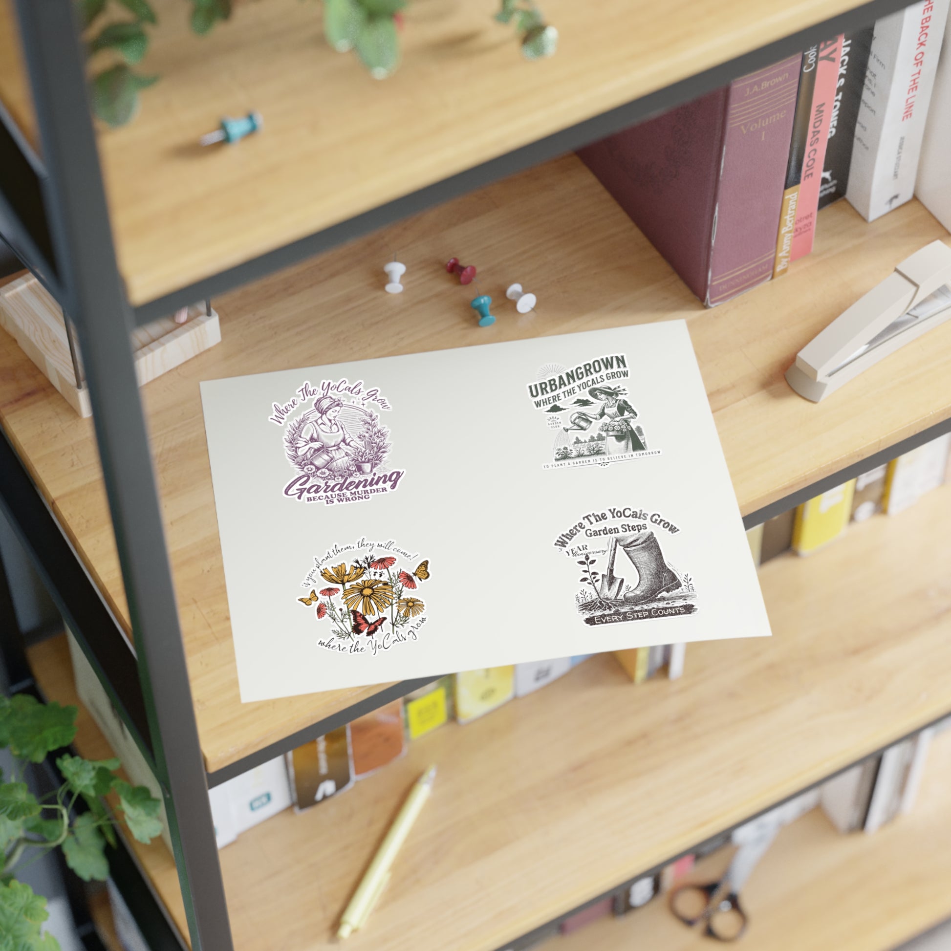 Decal Sticker Sheets - Where the YoCals Grow YouTube Channel Supporter Pack