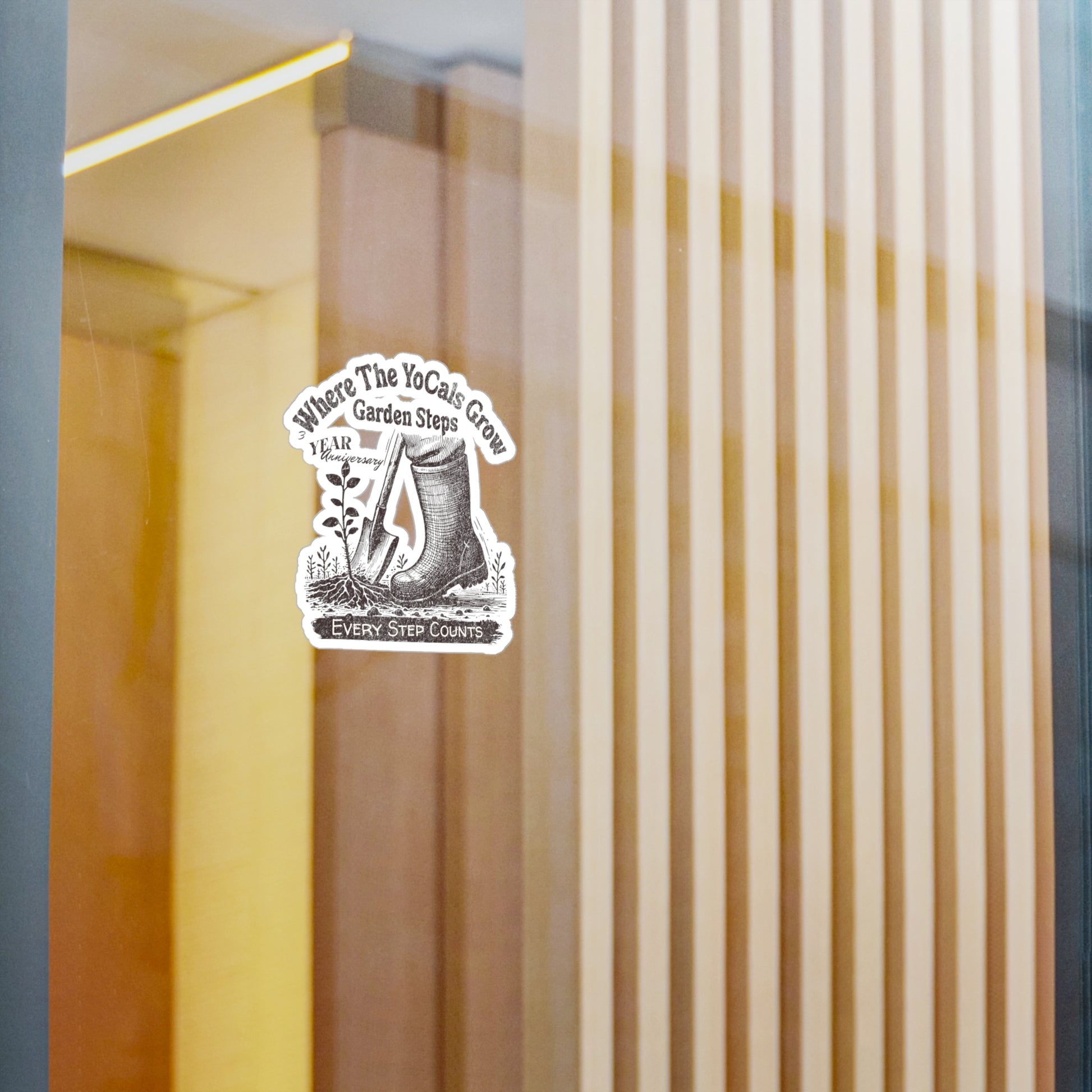 Vinyl Decal - Where The YoCals Grow 3rd Anniversary 'Garden Steps, Every Step Counts'