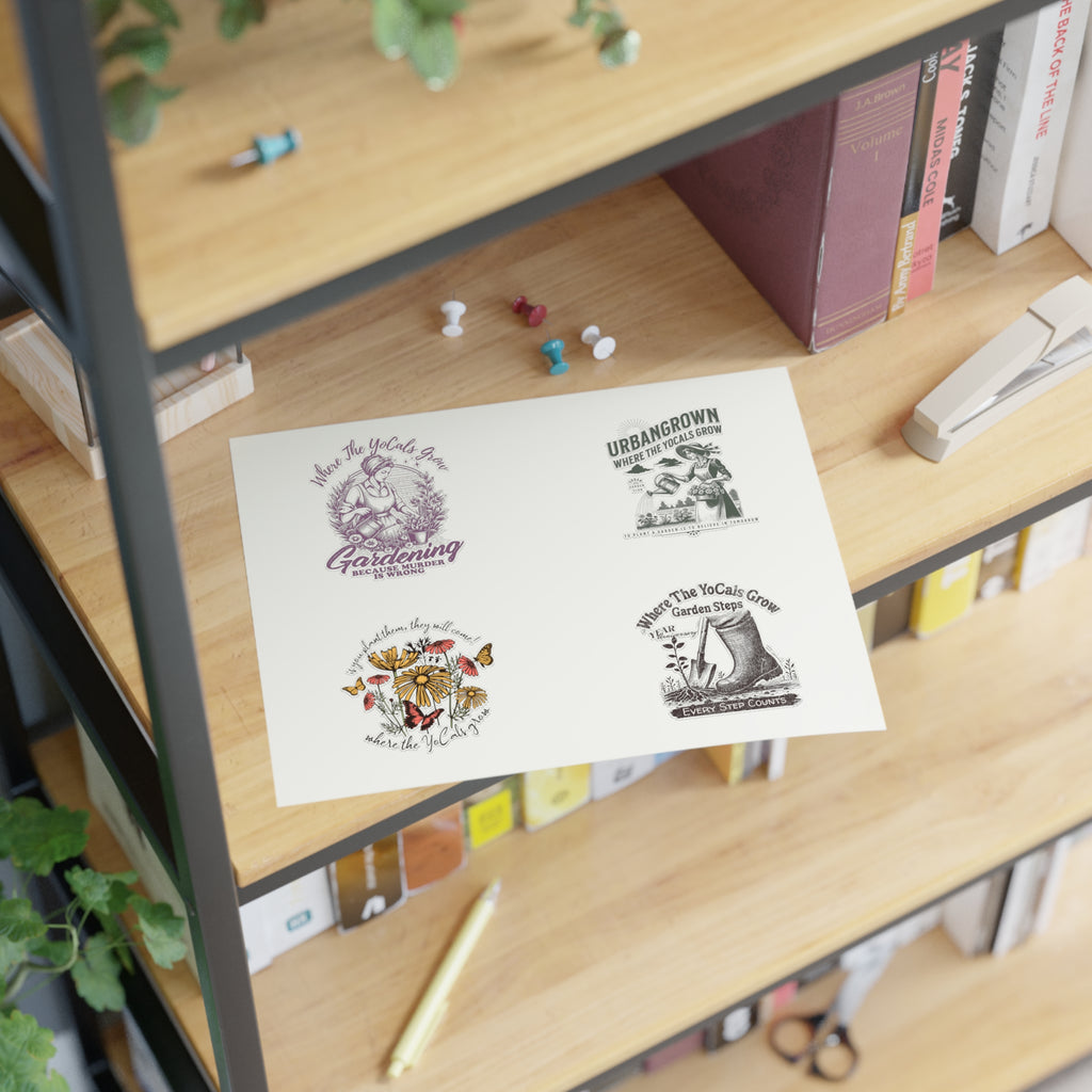 Decal Sticker Sheets - Where the YoCals Grow YouTube Channel Supporter Pack