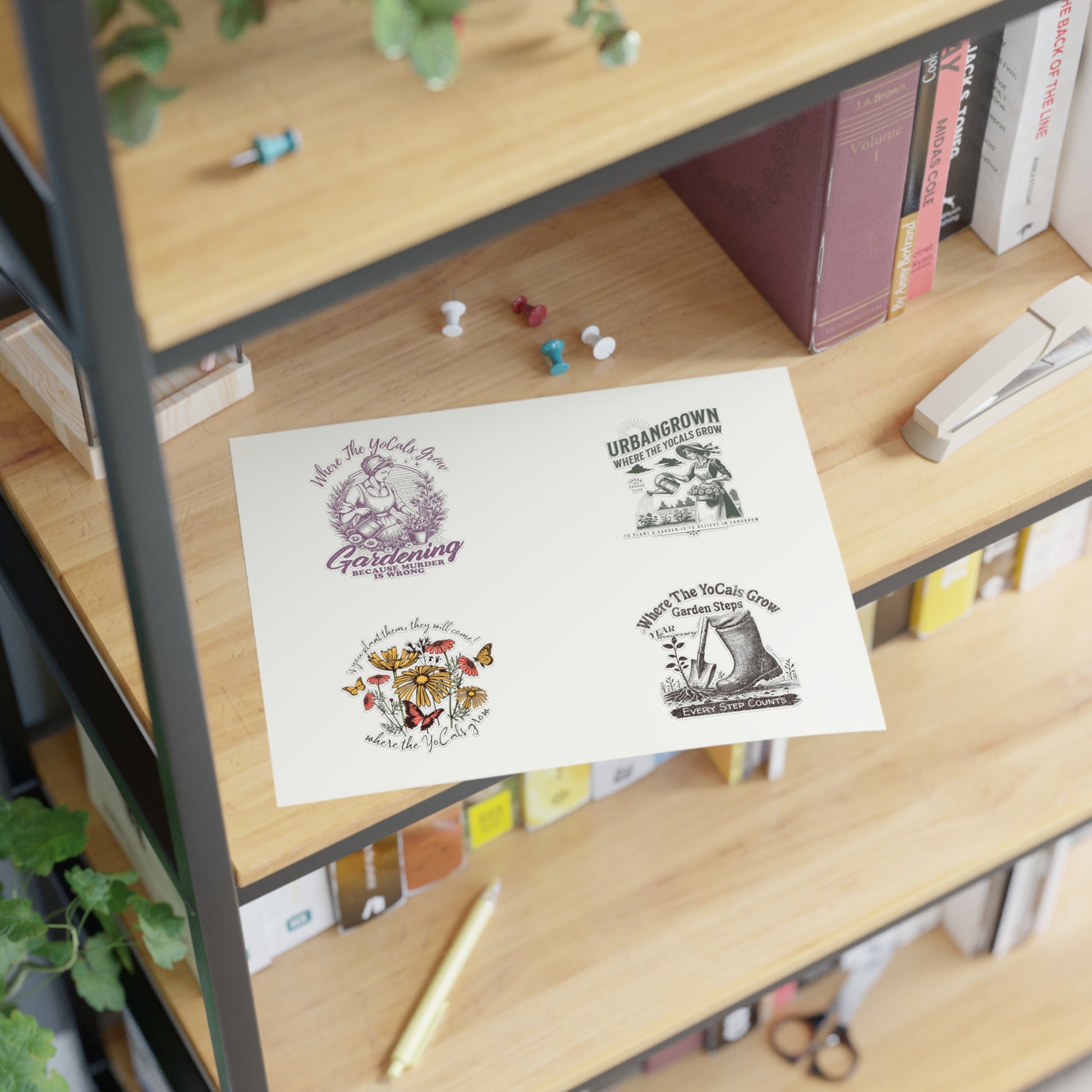 Decal Sticker Sheets - Where the YoCals Grow YouTube Channel Supporter Pack
