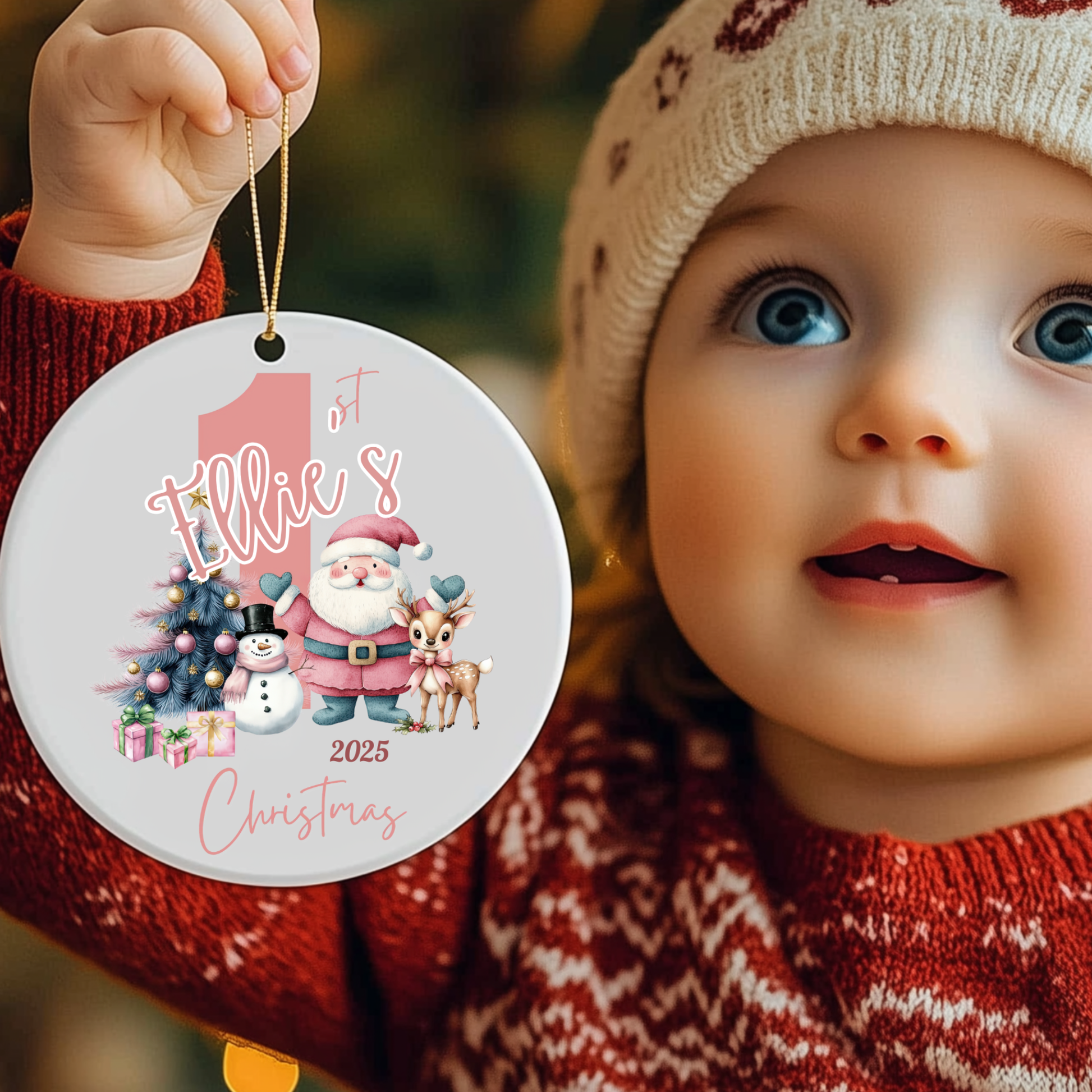 First Christmas Ornament, Holiday Decor, Baby's First Christmas Keepsake, Snowman Decoration, Seasonal Ornament