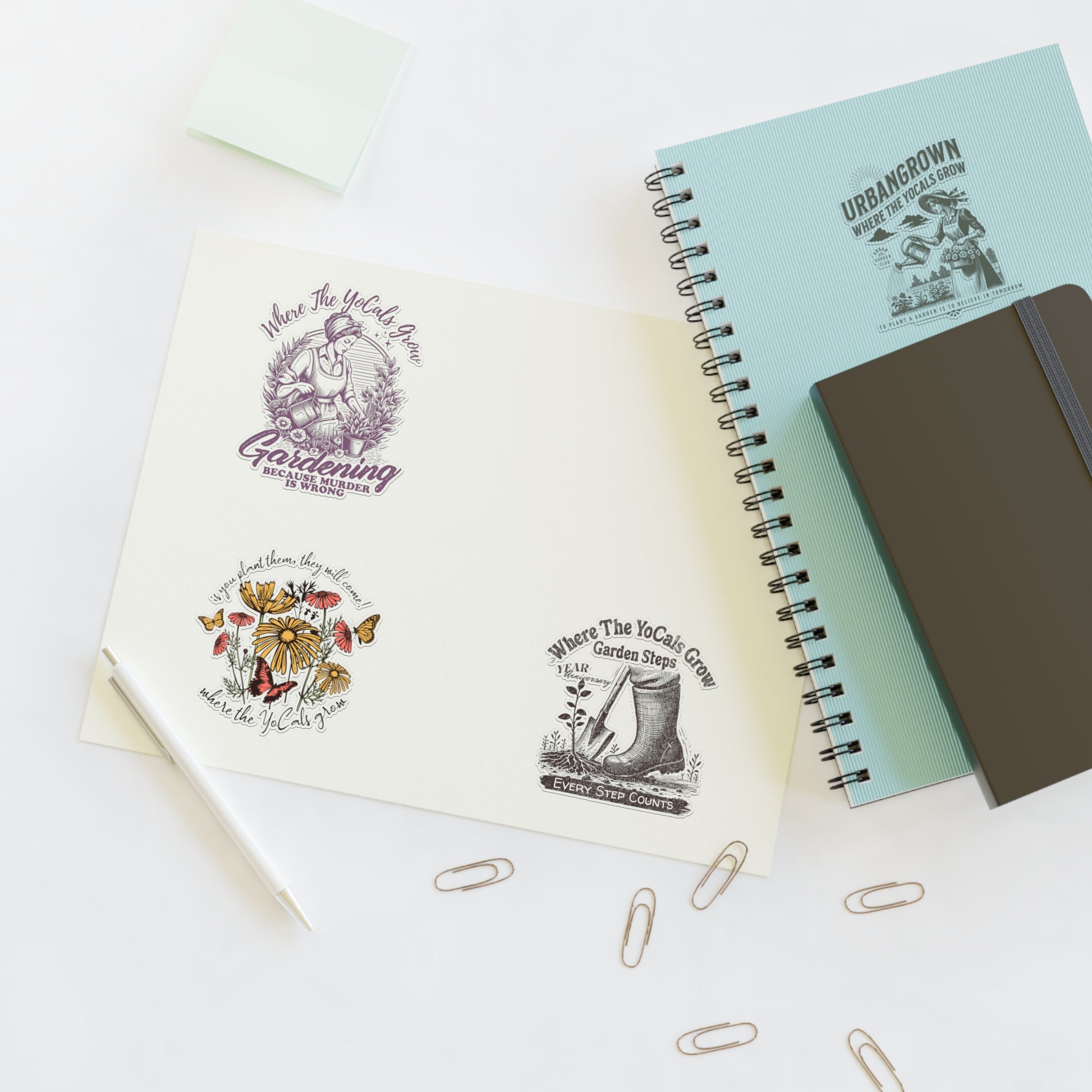 Decal Sticker Sheets - Where the YoCals Grow YouTube Channel Supporter Pack