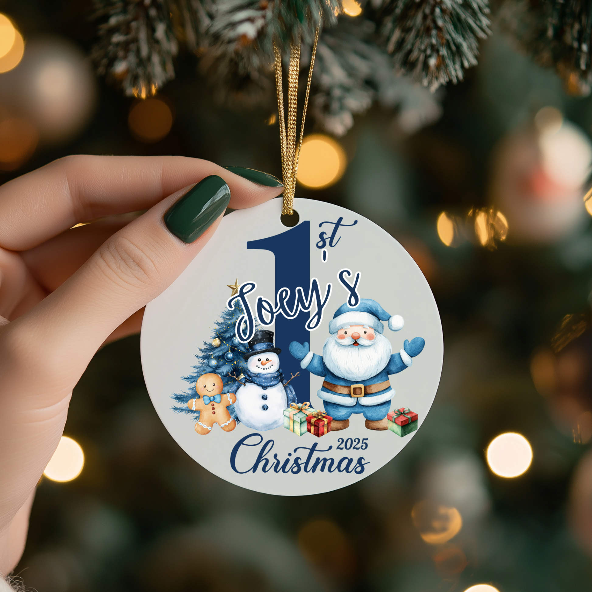 First Christmas Ornament, Holiday Decor, Baby's First Christmas Keepsake, Snowman Decoration, Seasonal Ornament