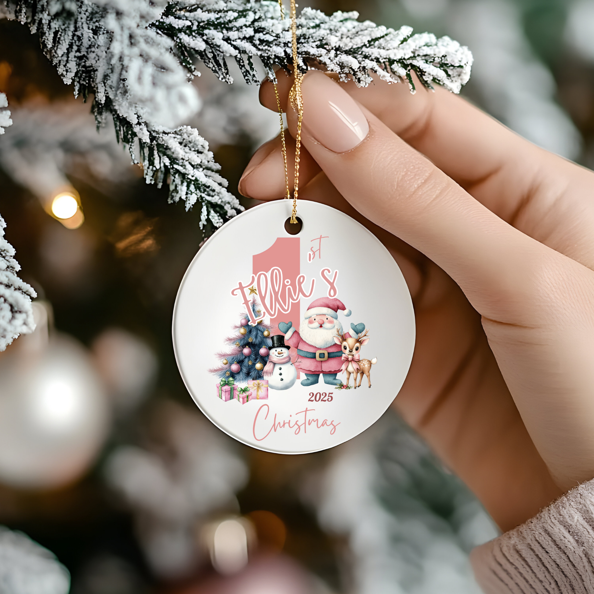First Christmas Ornament, Holiday Decor, Baby's First Christmas Keepsake, Snowman Decoration, Seasonal Ornament