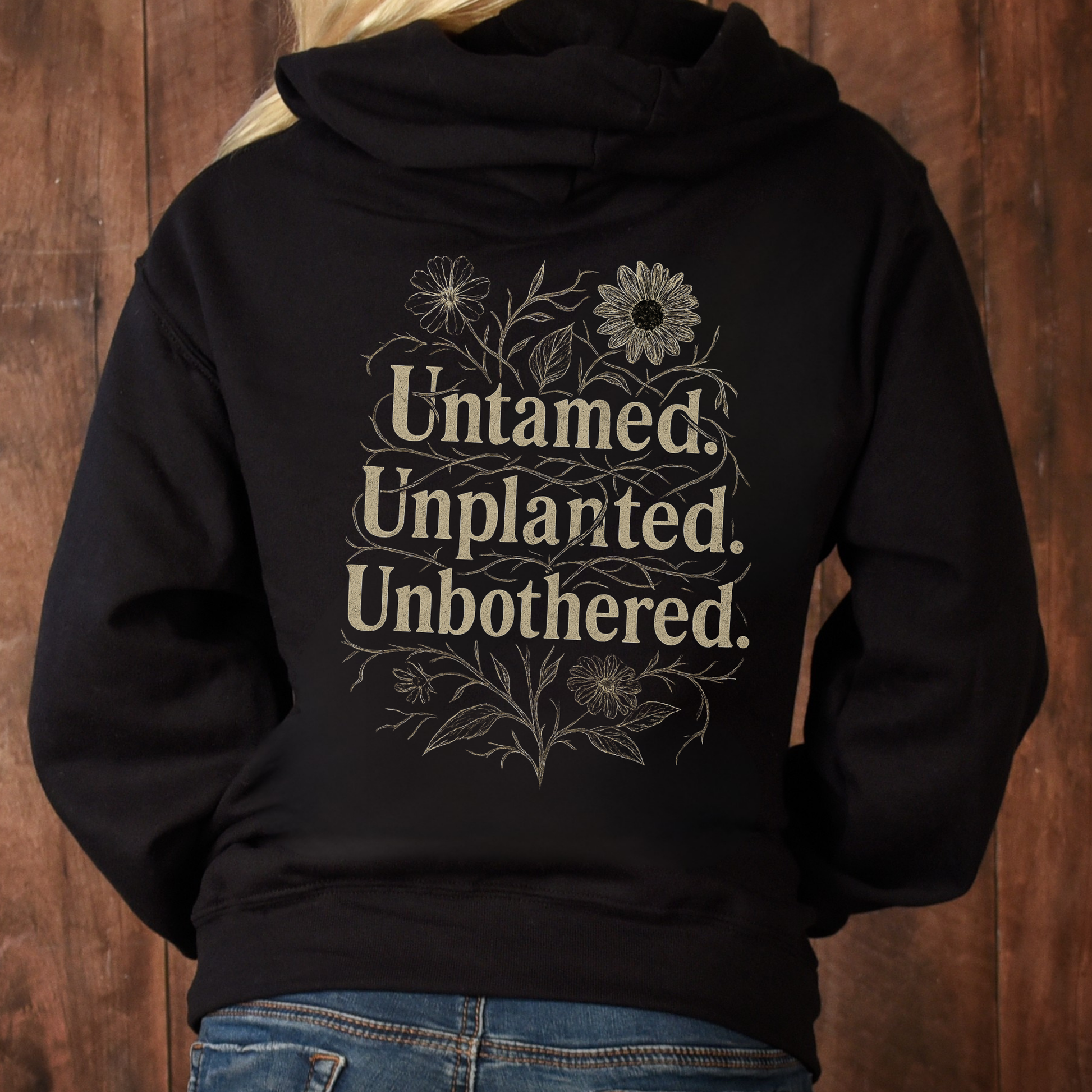 Feral Hoodie, Feral Sweatshirt, Feral Girl, Feral Woman, Feral Wife, Feral Mama, Feral Girlfriend, Cottagecore Floral Hoodie, Gildan 18500