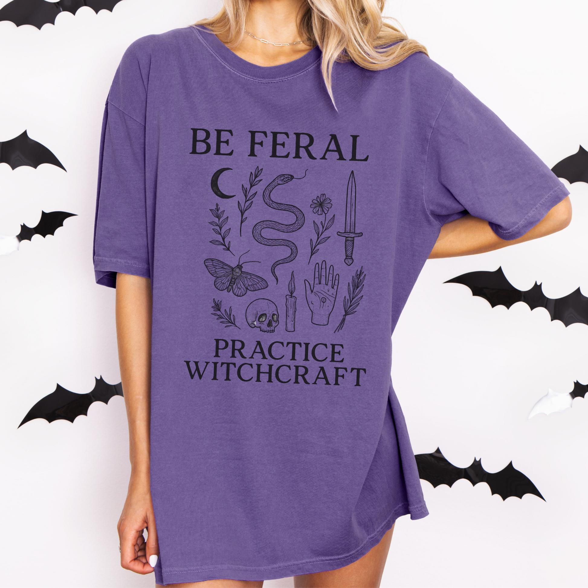 Feral Witchcraft T-Shirt, Unisex Casual Tee, Witchy Apparel, Boho Style, Eco-Friendly Gift, Spiritual Clothing