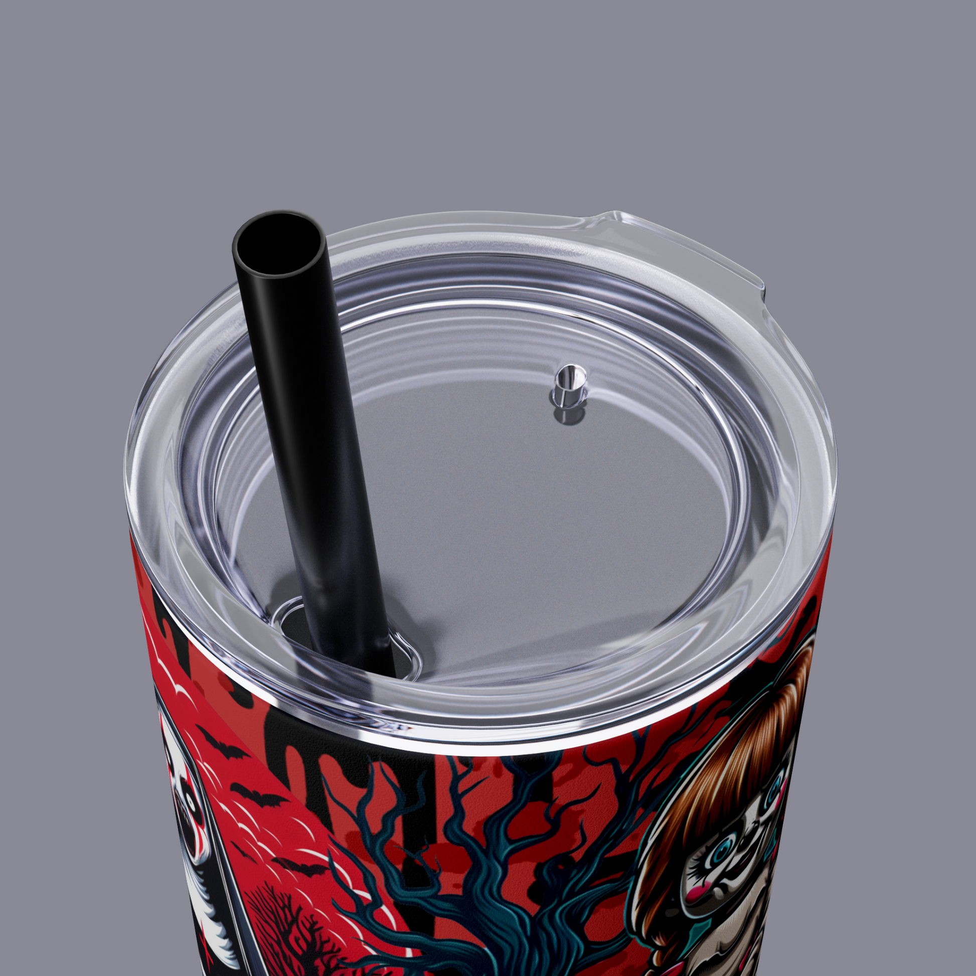 Girls of Horror – 20 oz Skinny Tumbler | Creepy Cute Horror Icons | Maars Insulated Cup
