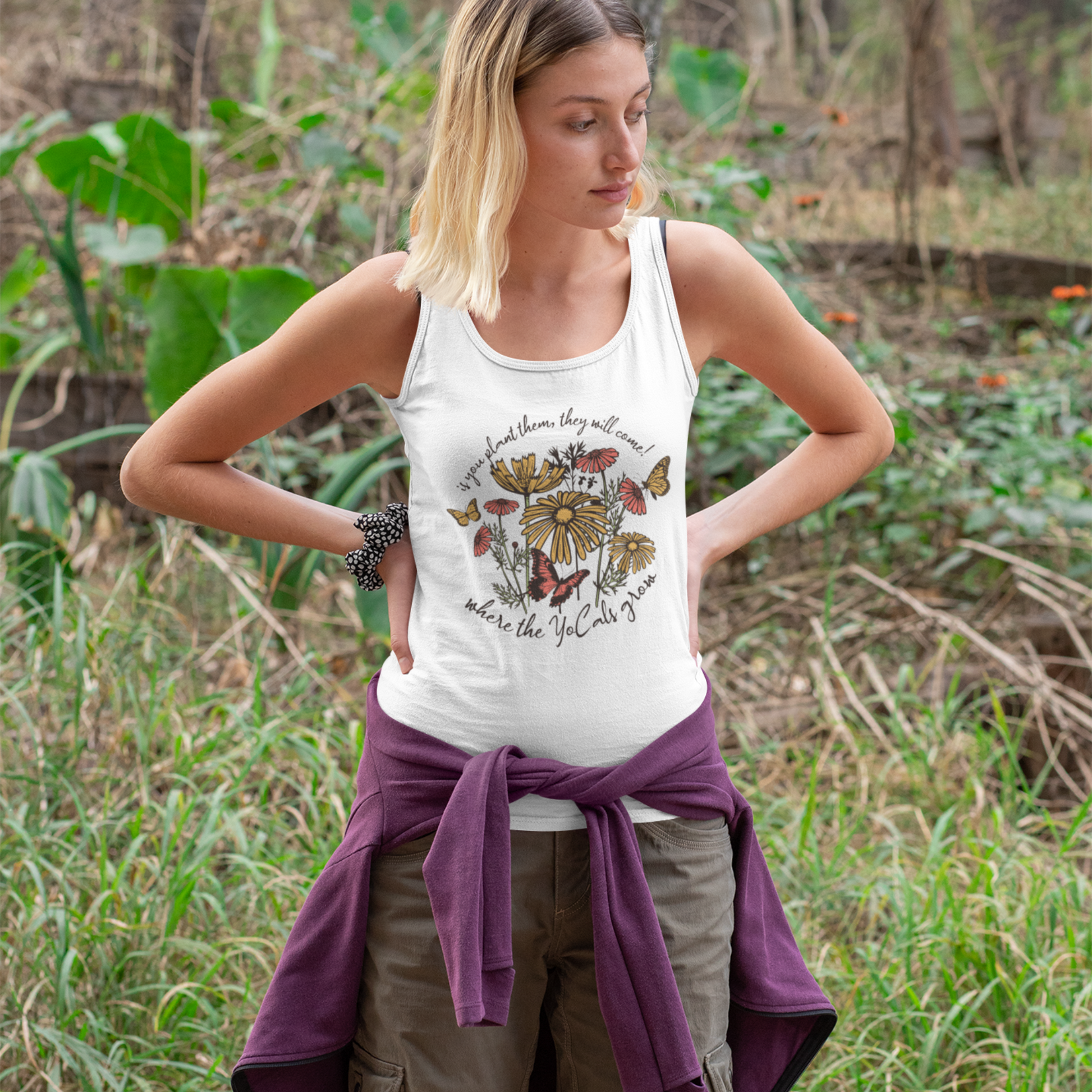 Boho Garden Tank Top - If You Plant Them, They Will Come Design