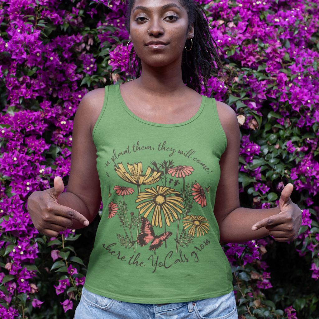 Boho Garden Tank Top - If You Plant Them, They Will Come Design
