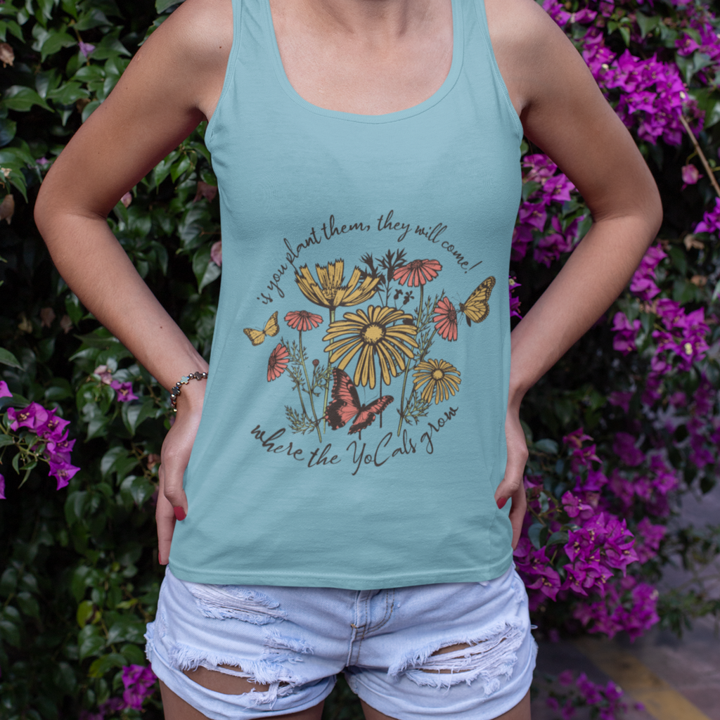 Boho Garden Tank Top - If You Plant Them, They Will Come Design