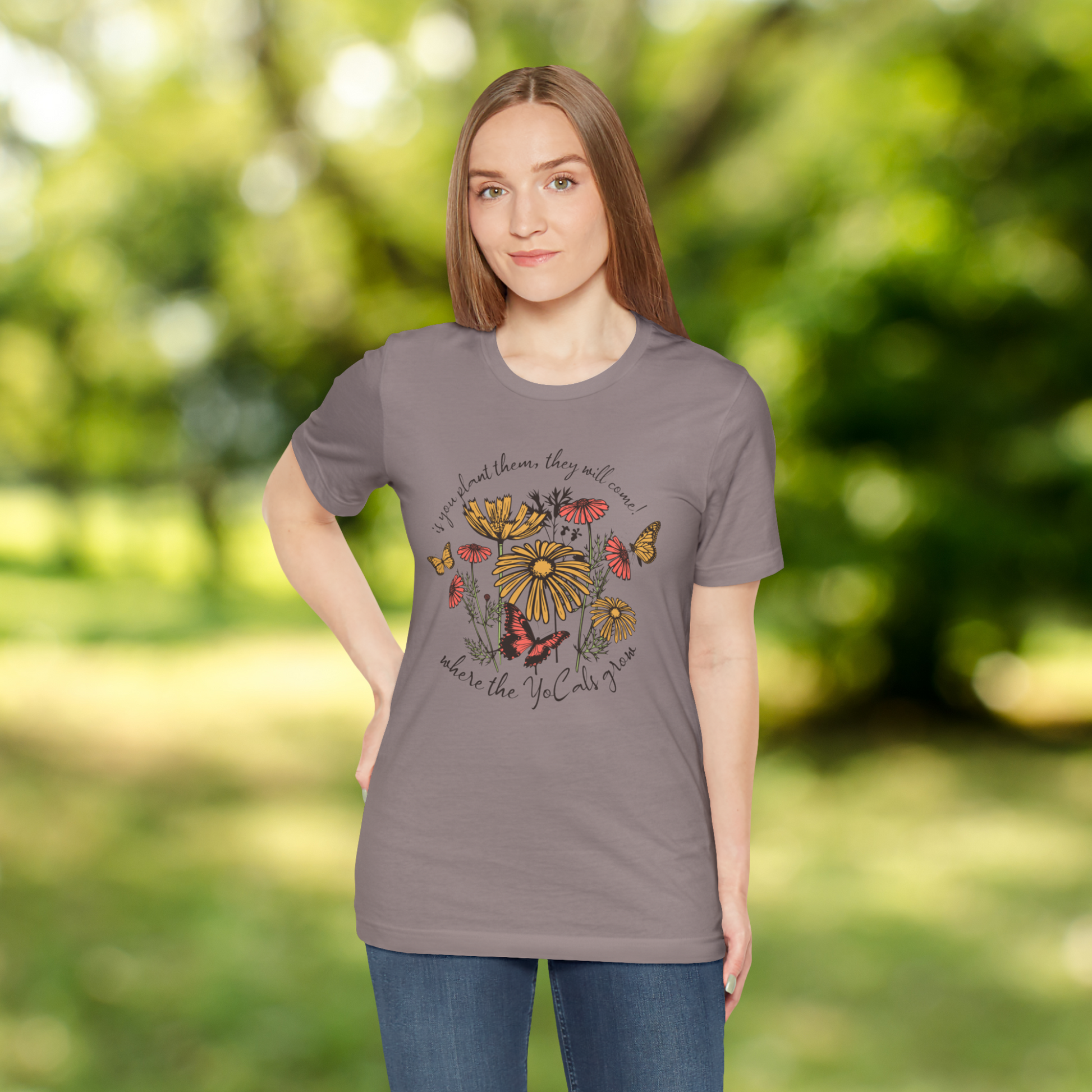 Boho Gardening T-shirt - 'if you plant them, they will come'