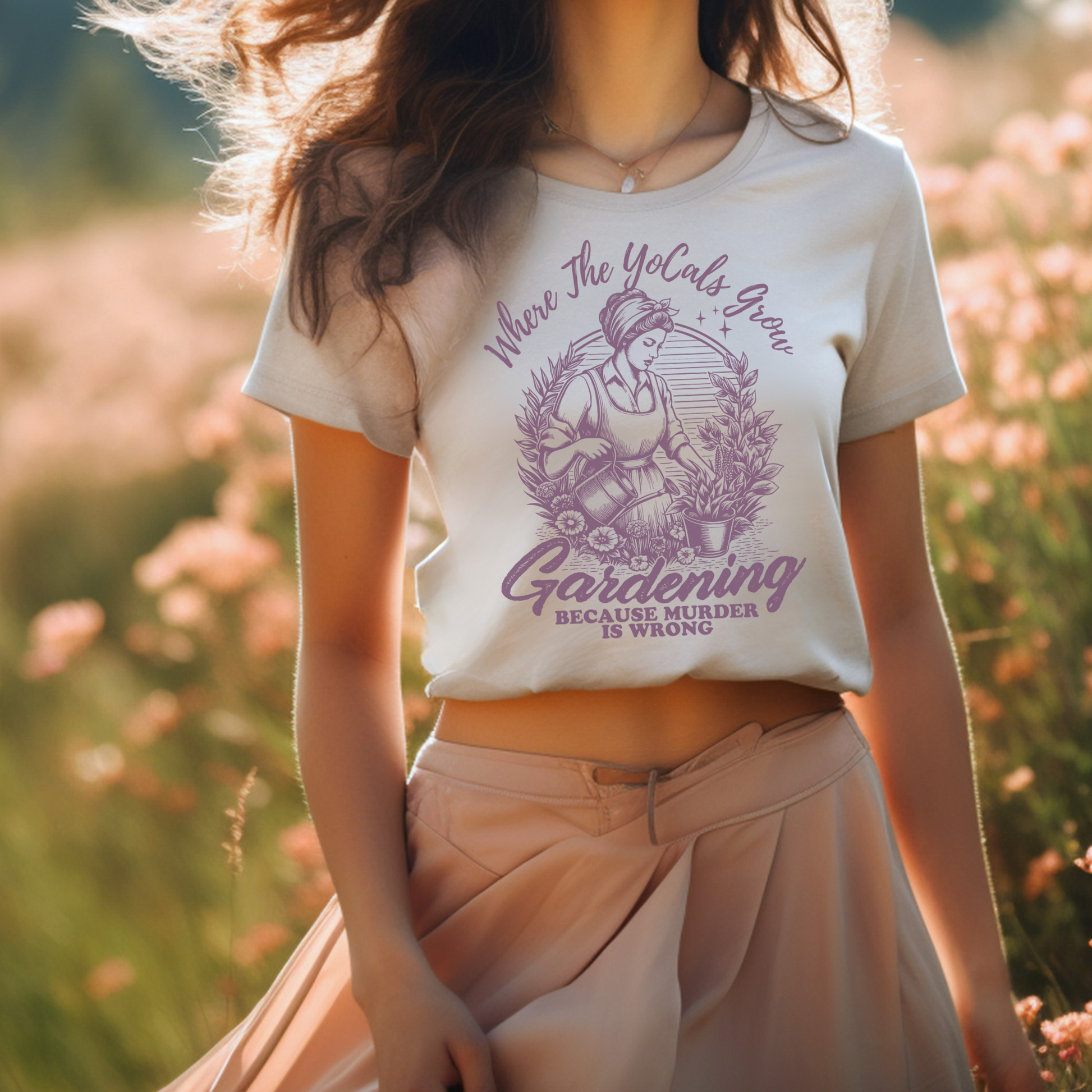 Funny Garden Unisex Tee - Where the YoCals Grow Purple Shirt