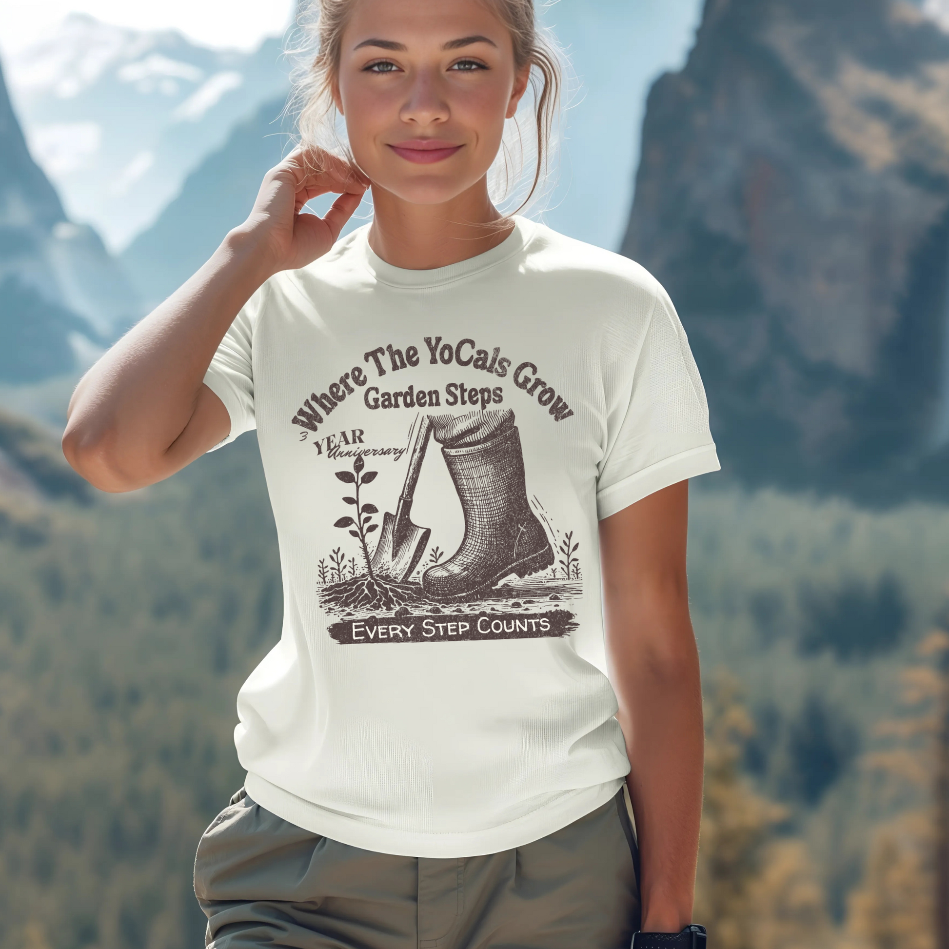 Where the YoCals Grow - Garden Steps, Every Step Counts T-shirt