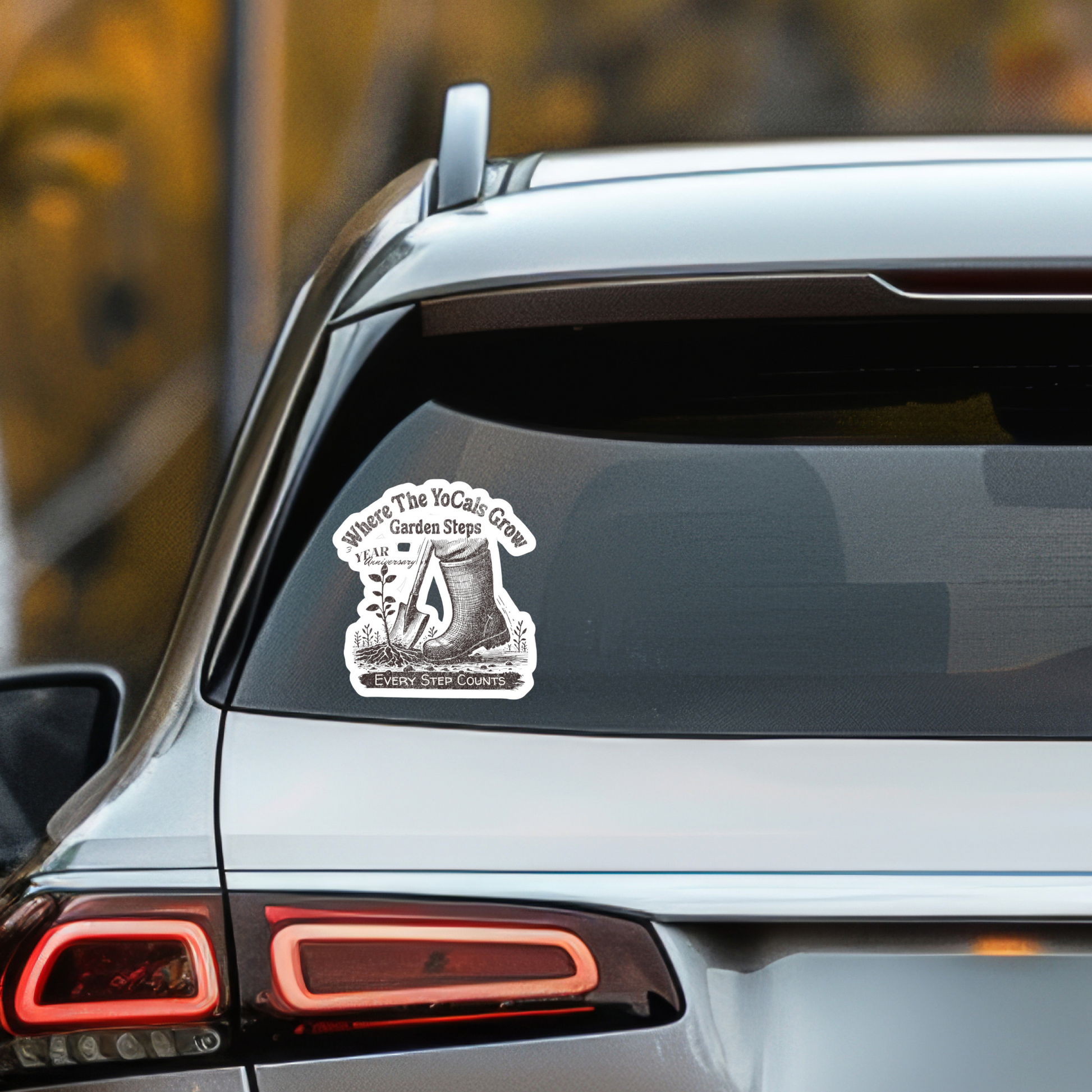 Vinyl Decal - Where The YoCals Grow 3rd Anniversary 'Garden Steps, Every Step Counts'
