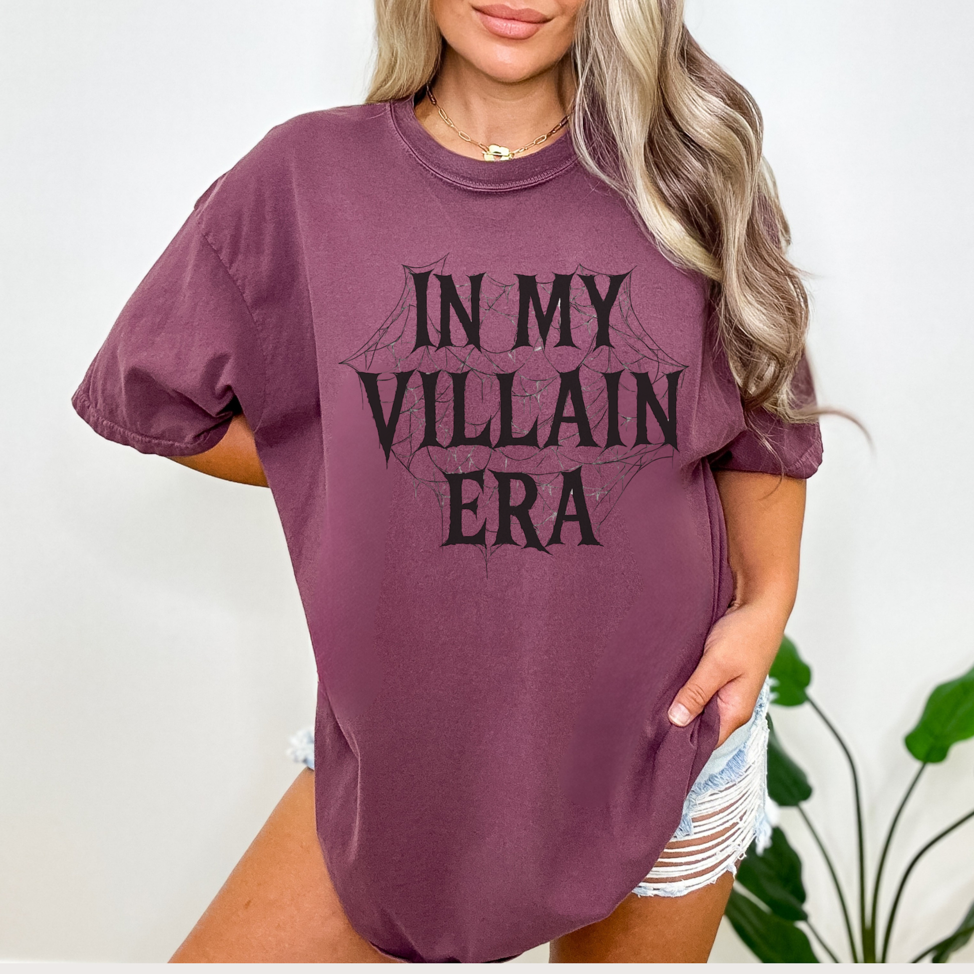 In My Villain Era Shirt, Feralcore Gothic Halloween Tee, Spider Web Aesthetic Shirt, Dark Feminine Graphic Tee, Trendy Fashion