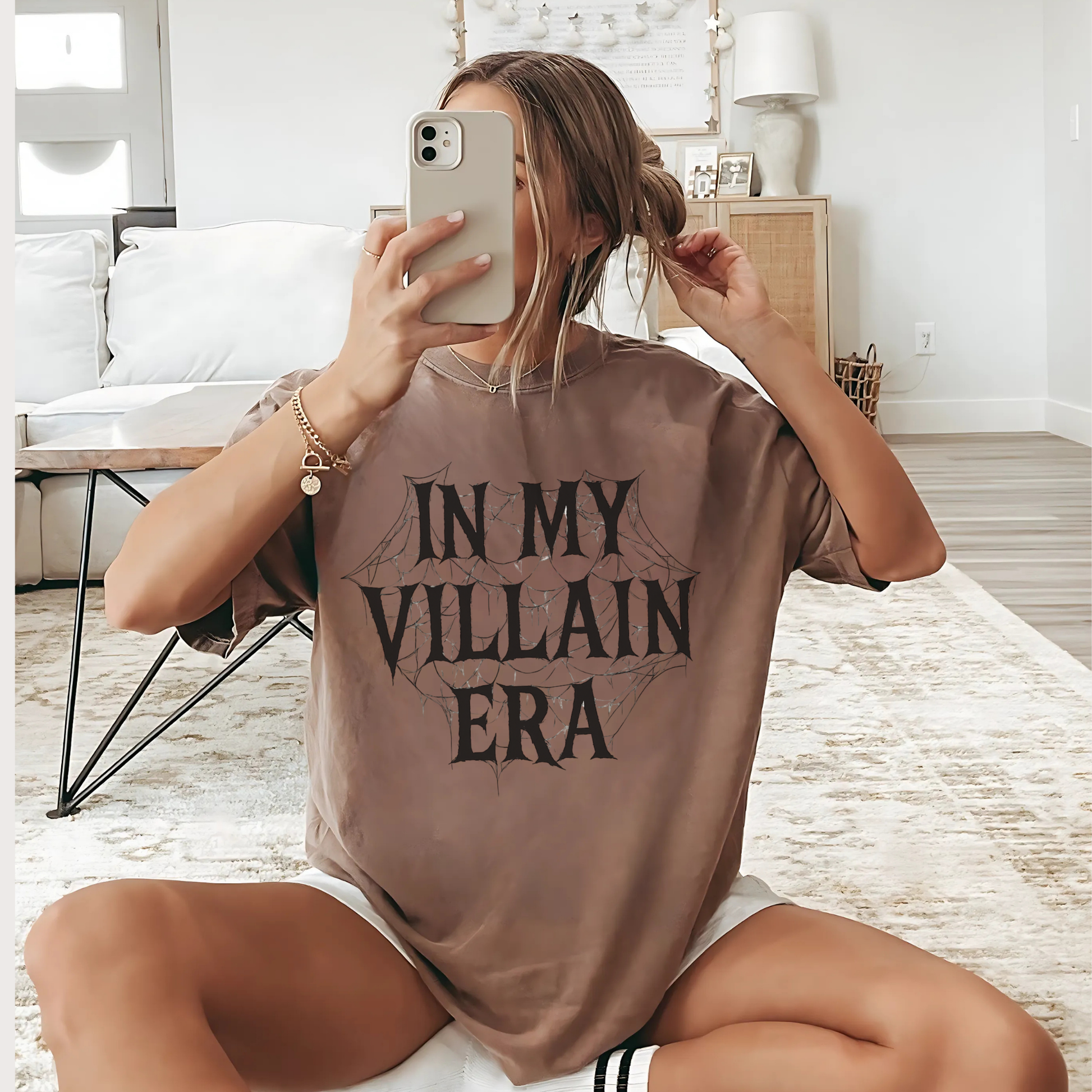 In My Villain Era Shirt, Feralcore Gothic Halloween Tee, Spider Web Aesthetic Shirt, Dark Feminine Graphic Tee, Trendy Fashion