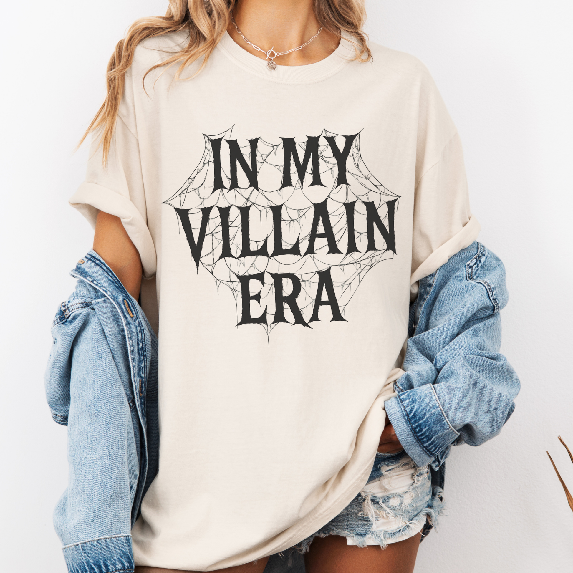 In My Villain Era Shirt, Feralcore Gothic Halloween Tee, Spider Web Aesthetic Shirt, Dark Feminine Graphic Tee, Trendy Fashion