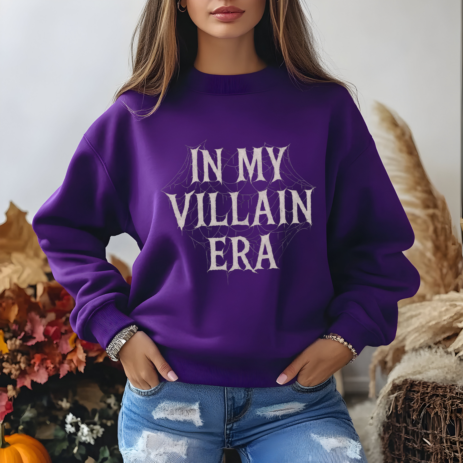 Villain Era Sweatshirt | Cozy Graphic Crewneck | Perfect for Fall, Halloween, Gift for Her, Self-Care Days, Trendy Casual Wear