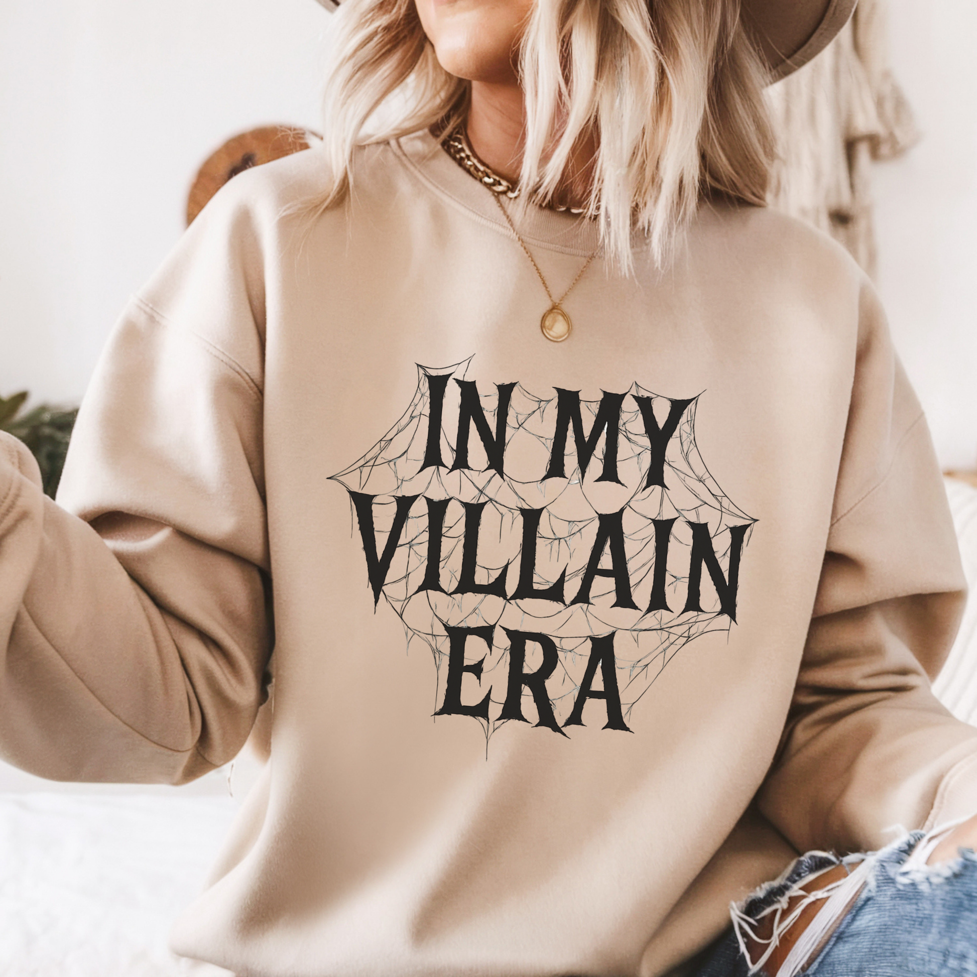 Villain Era Sweatshirt | Cozy Graphic Crewneck | Perfect for Fall, Halloween, Gift for Her, Self-Care Days, Trendy Casual Wear