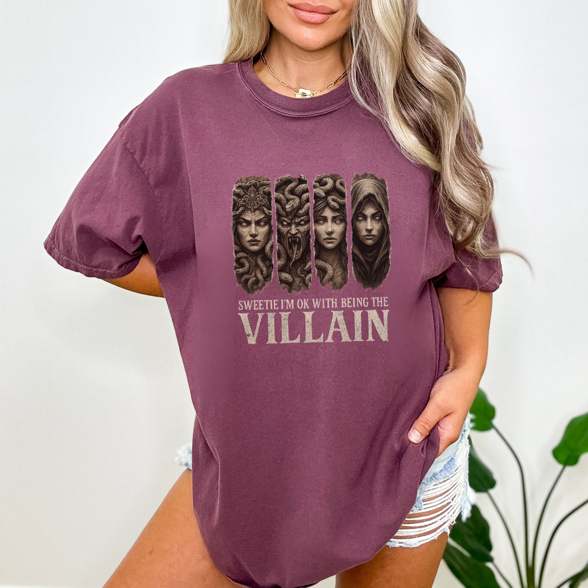 Medusa Comfort Colors Shirt, Girls Will Be Girls Tee, Womens Villain Era TShirt, Feminist Greek Myth Graphic, Empowerment Apparel