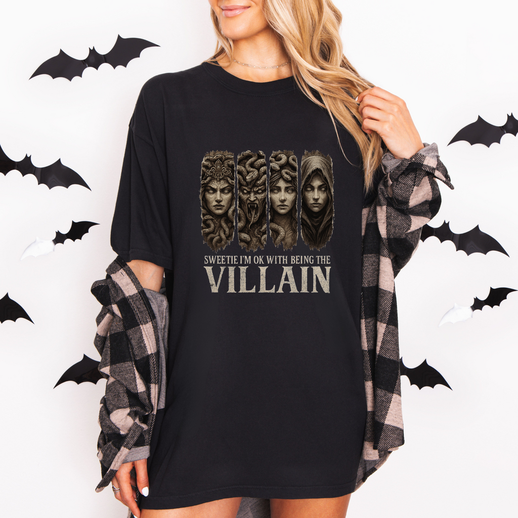 Medusa Comfort Colors Shirt, Girls Will Be Girls Tee, Womens Villain Era TShirt, Feminist Greek Myth Graphic, Empowerment Apparel