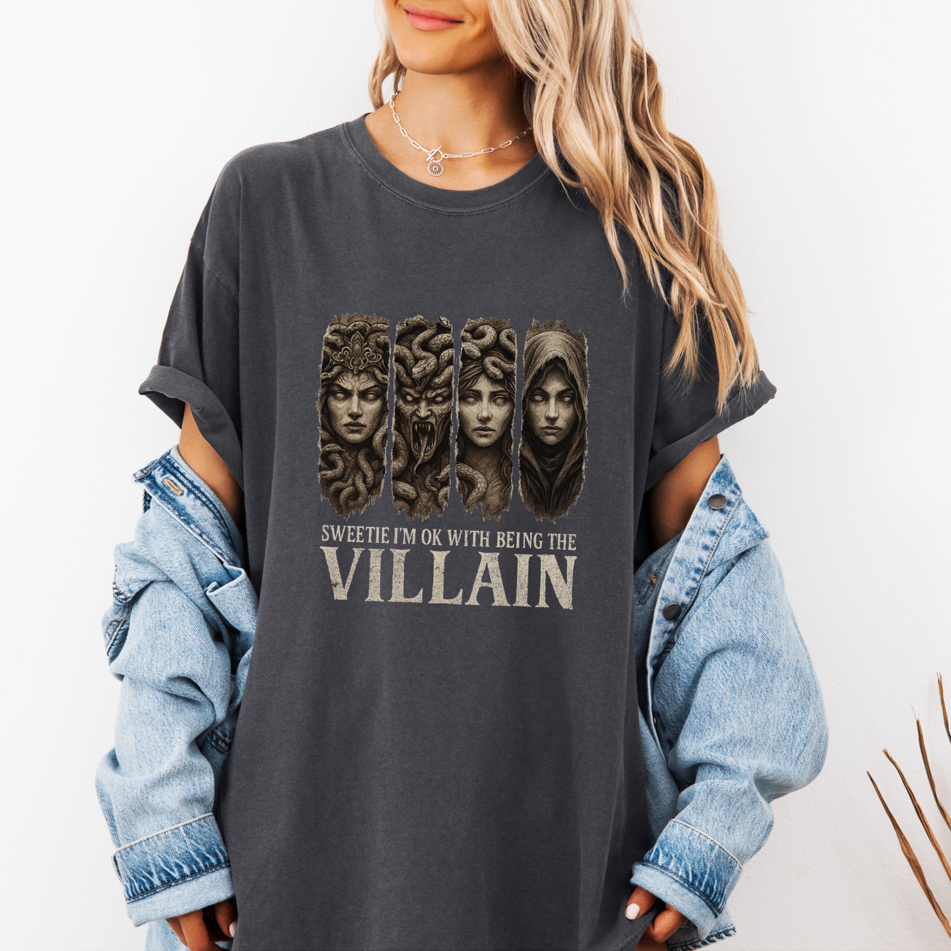 Medusa Comfort Colors Shirt, Girls Will Be Girls Tee, Womens Villain Era TShirt, Feminist Greek Myth Graphic, Empowerment Apparel