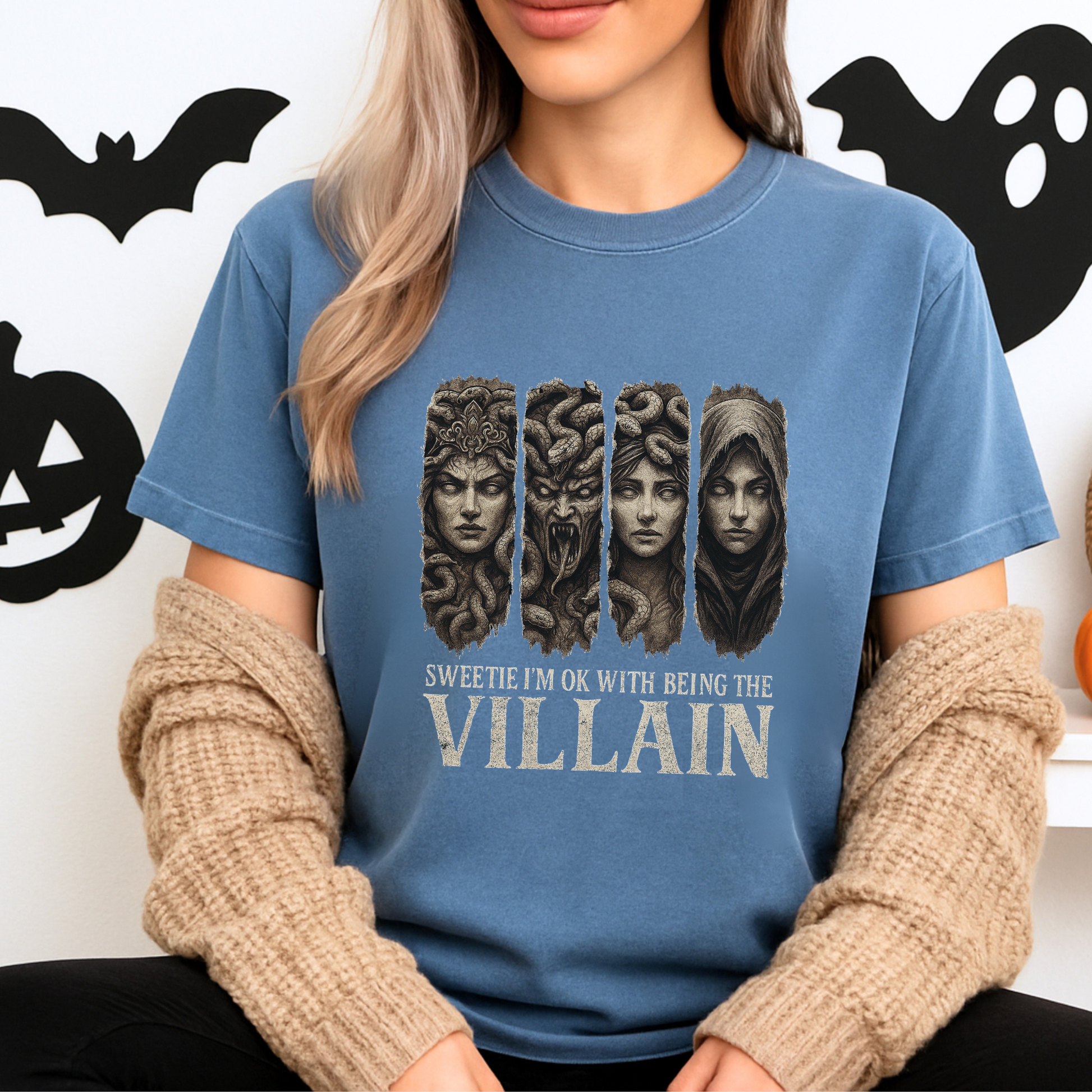 Medusa Comfort Colors Shirt, Girls Will Be Girls Tee, Womens Villain Era TShirt, Feminist Greek Myth Graphic, Empowerment Apparel