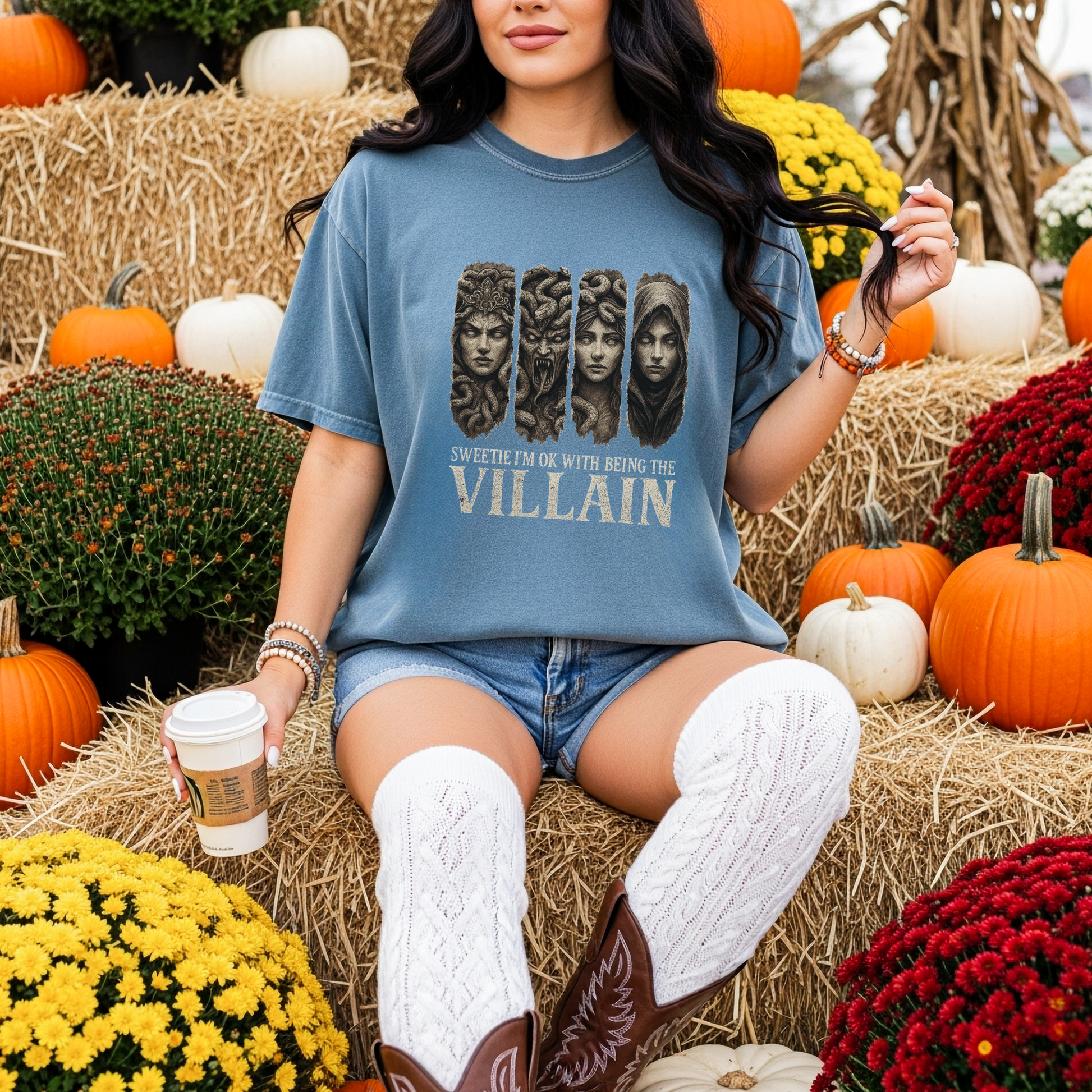 Medusa Comfort Colors Shirt, Girls Will Be Girls Tee, Womens Villain Era TShirt, Feminist Greek Myth Graphic, Empowerment Apparel