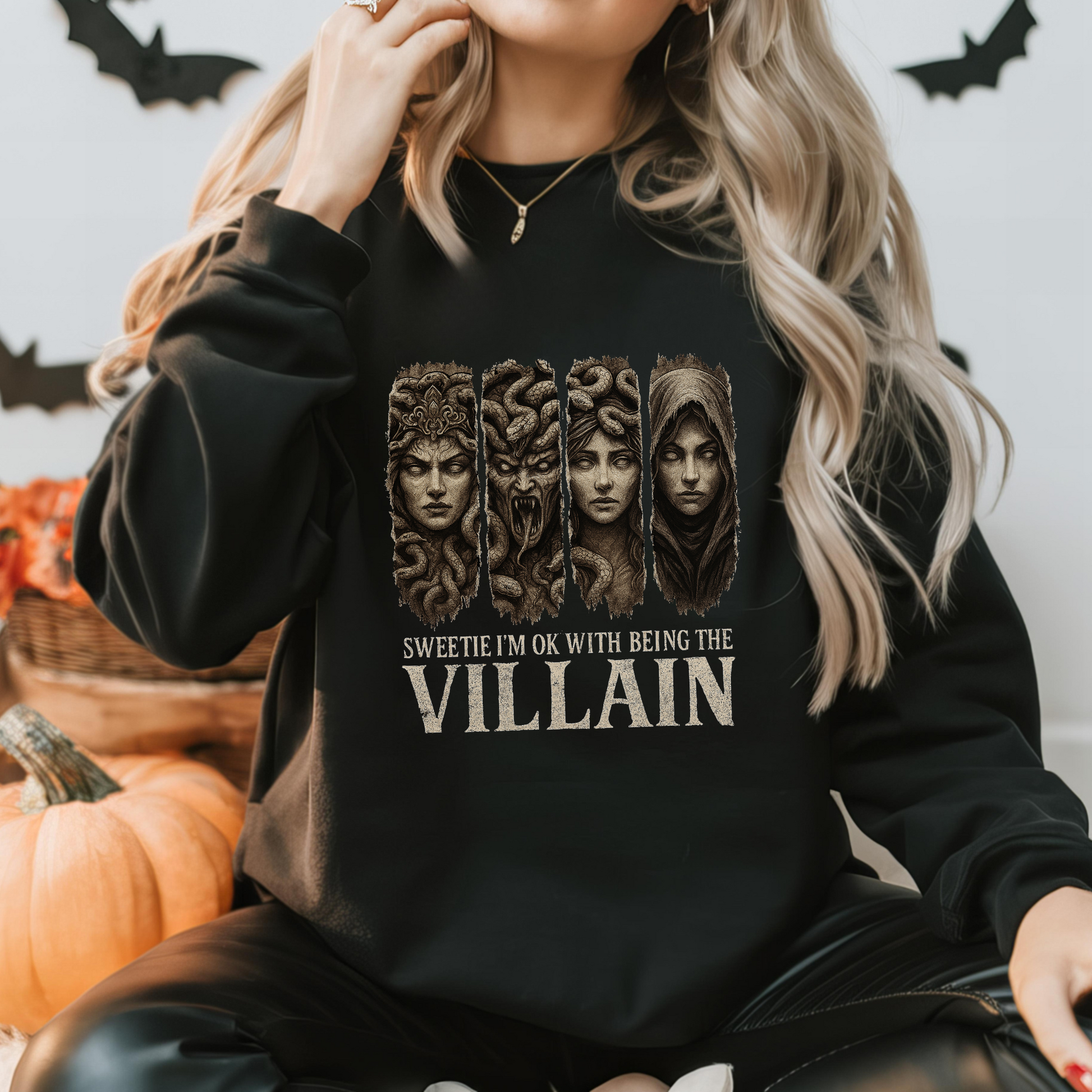 Medusa Villain Era Sweatshirt, Girls Will Be Girls Pullover, Womens Rights Crewneck, Greek Myth Feminist Sweater