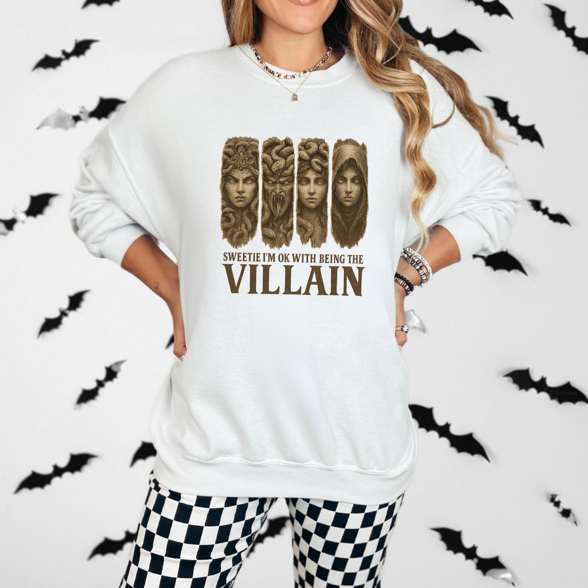 Medusa Villain Era Sweatshirt, Girls Will Be Girls Pullover, Womens Rights Crewneck, Greek Myth Feminist Sweater
