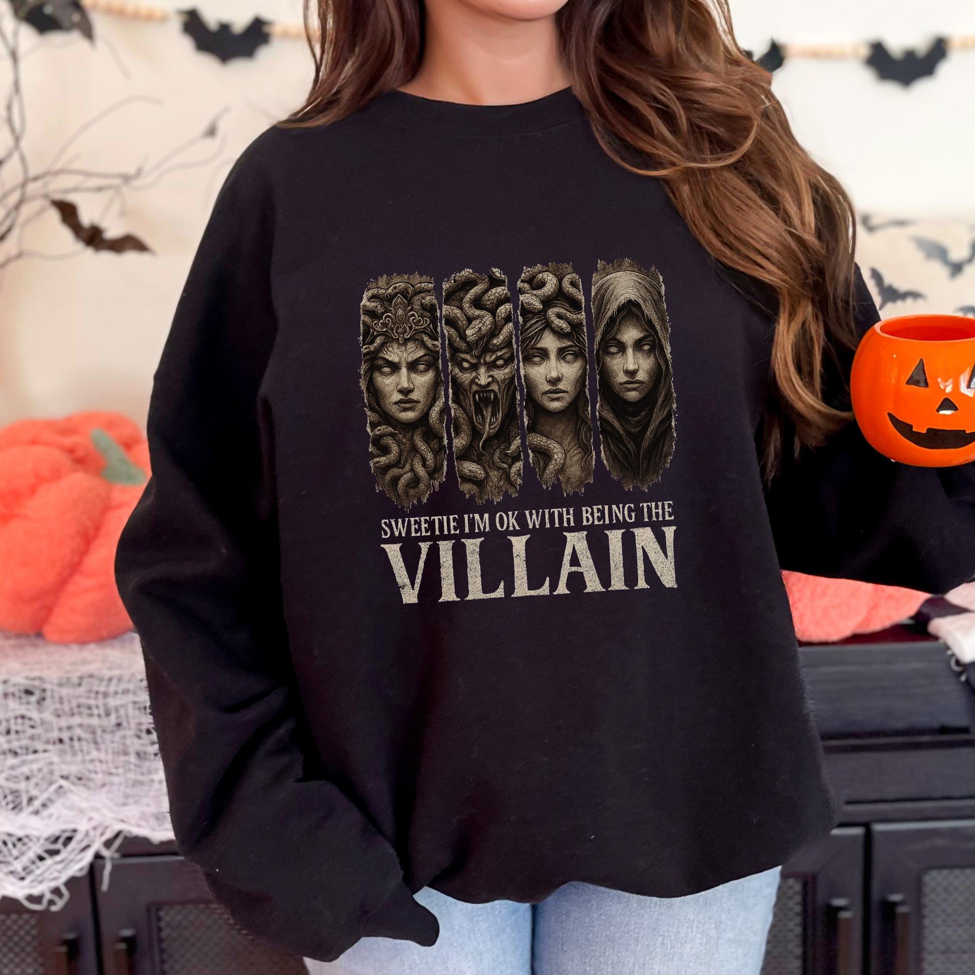 Medusa Villain Era Sweatshirt, Girls Will Be Girls Pullover, Womens Rights Crewneck, Greek Myth Feminist Sweater