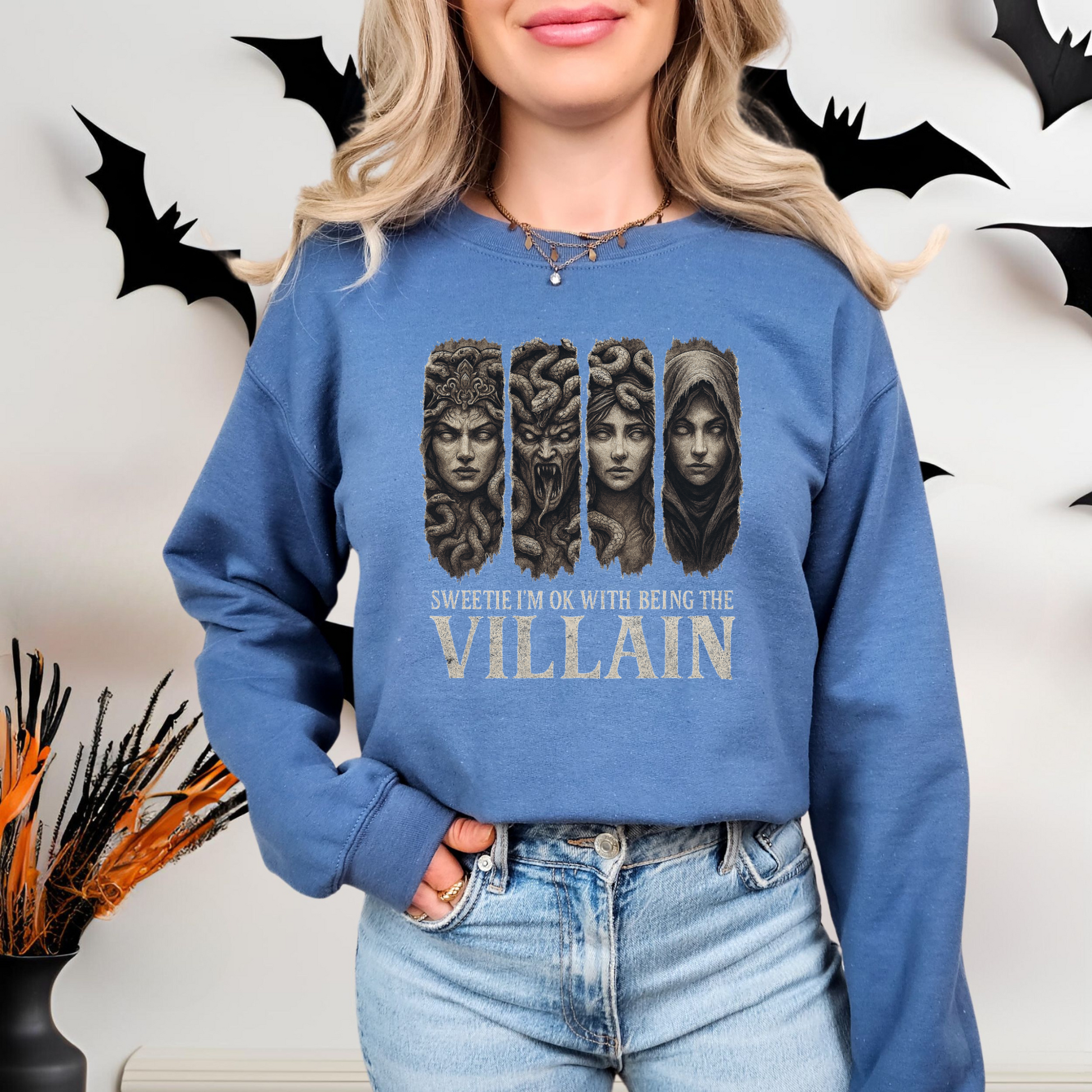 Medusa Villain Era Sweatshirt, Girls Will Be Girls Pullover, Womens Rights Crewneck, Greek Myth Feminist Sweater