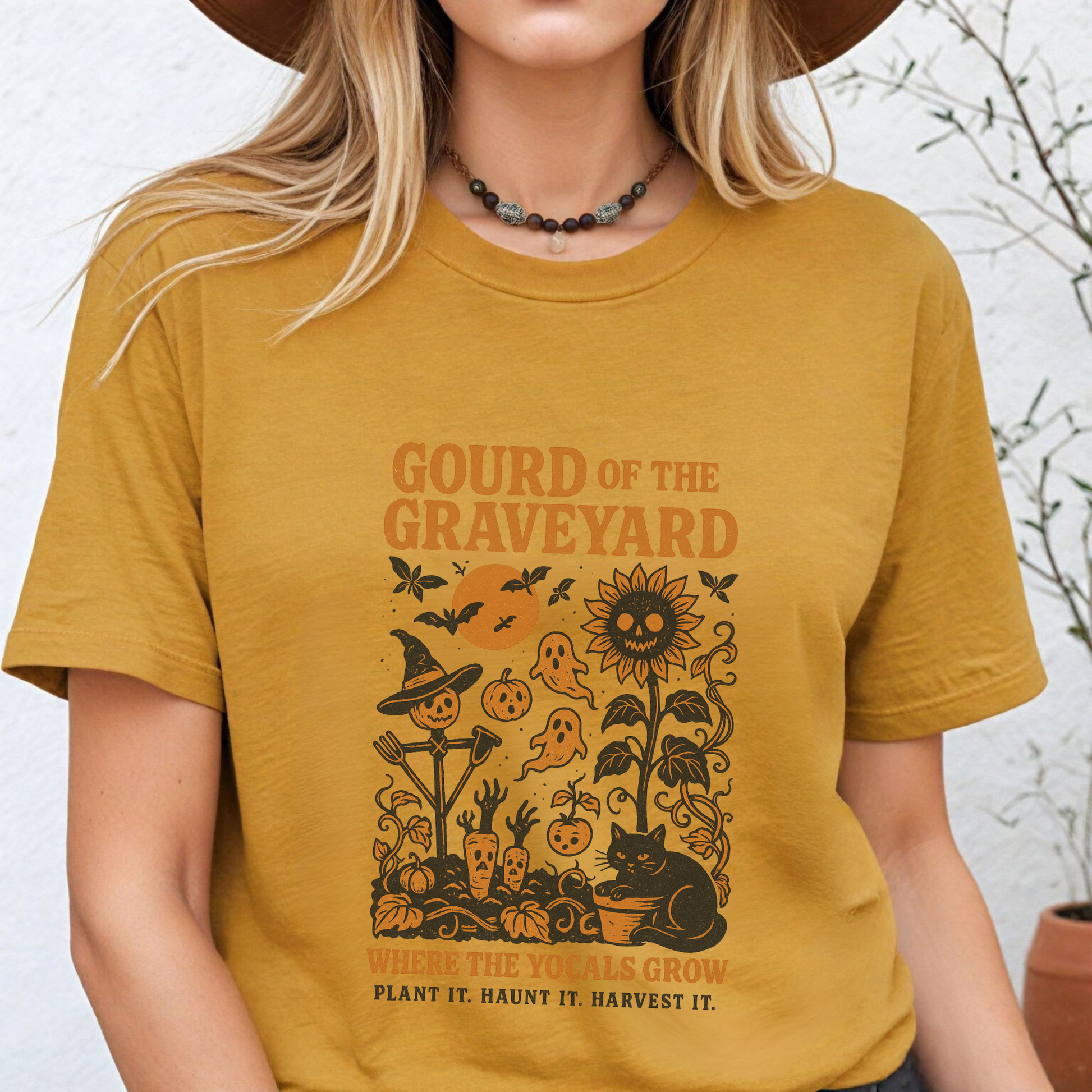 Gourd of the Graveyard Tee – Funny Fall Garden T-Shirt | Halloween Harvest Shirt | Where the YoCals Grow