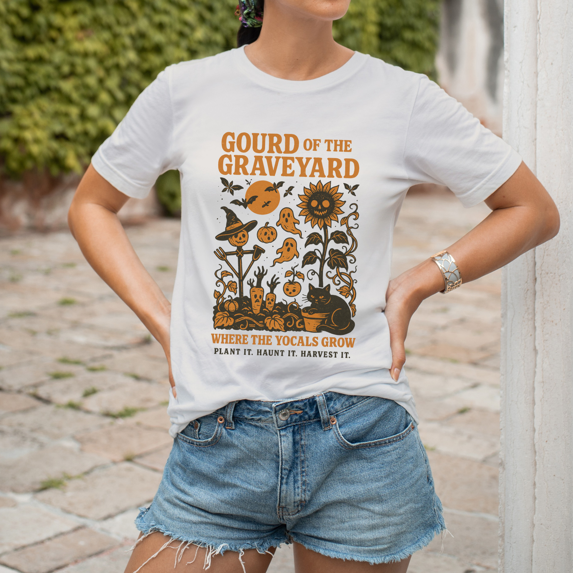 Gourd of the Graveyard Tee – Funny Fall Garden T-Shirt | Halloween Harvest Shirt | Where the YoCals Grow