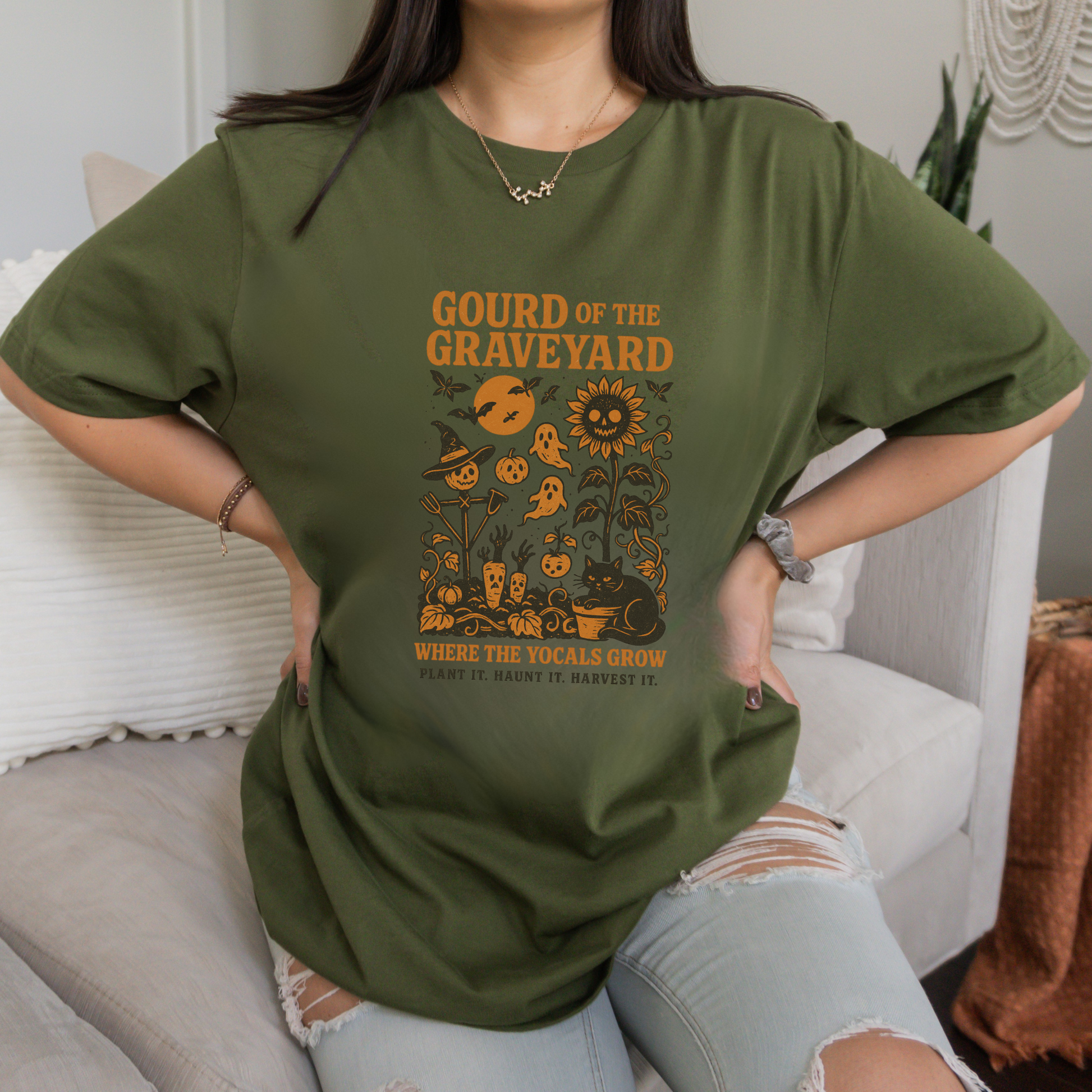 Gourd of the Graveyard Tee – Funny Fall Garden T-Shirt | Halloween Harvest Shirt | Where the YoCals Grow