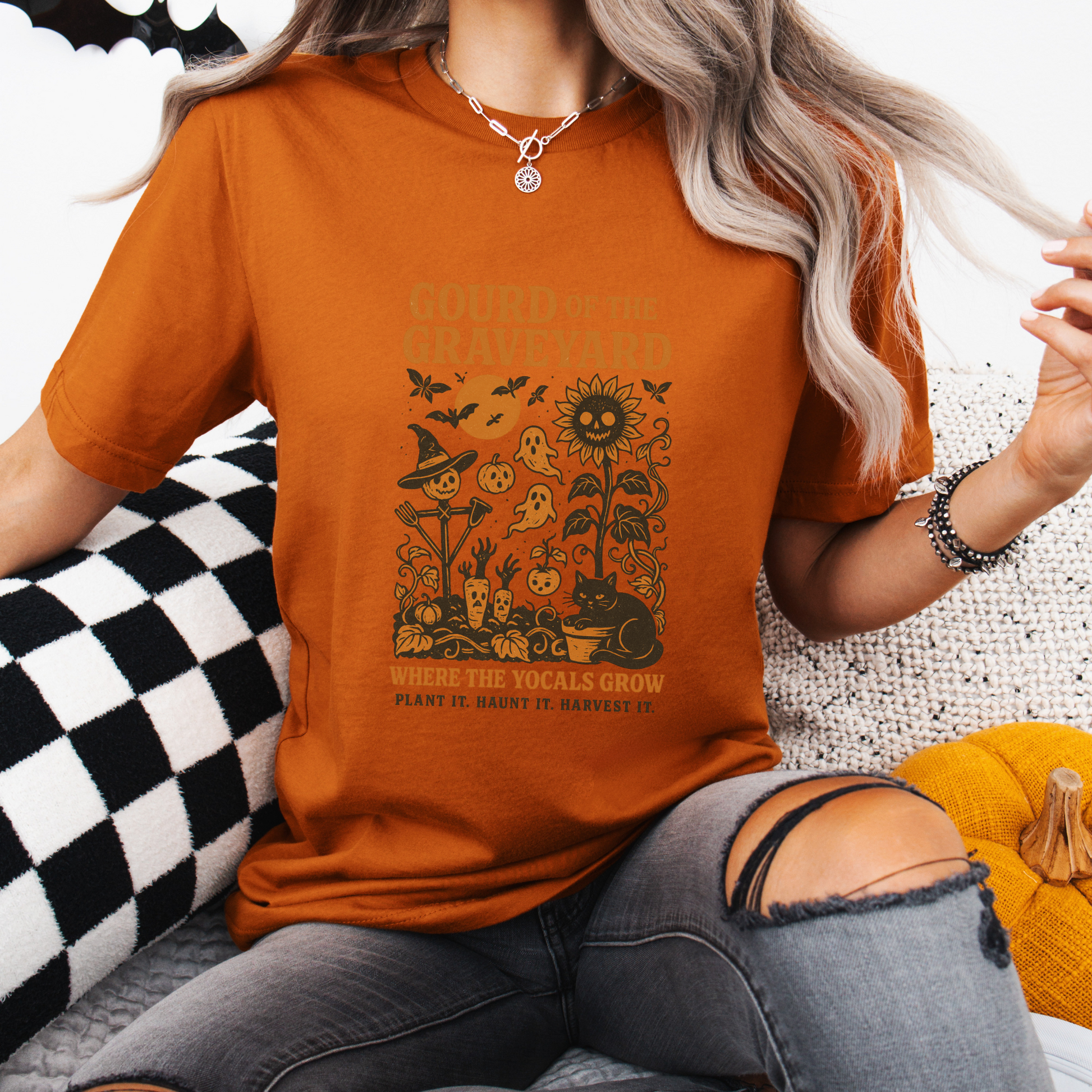 Gourd of the Graveyard Tee – Funny Fall Garden T-Shirt | Halloween Harvest Shirt | Where the YoCals Grow