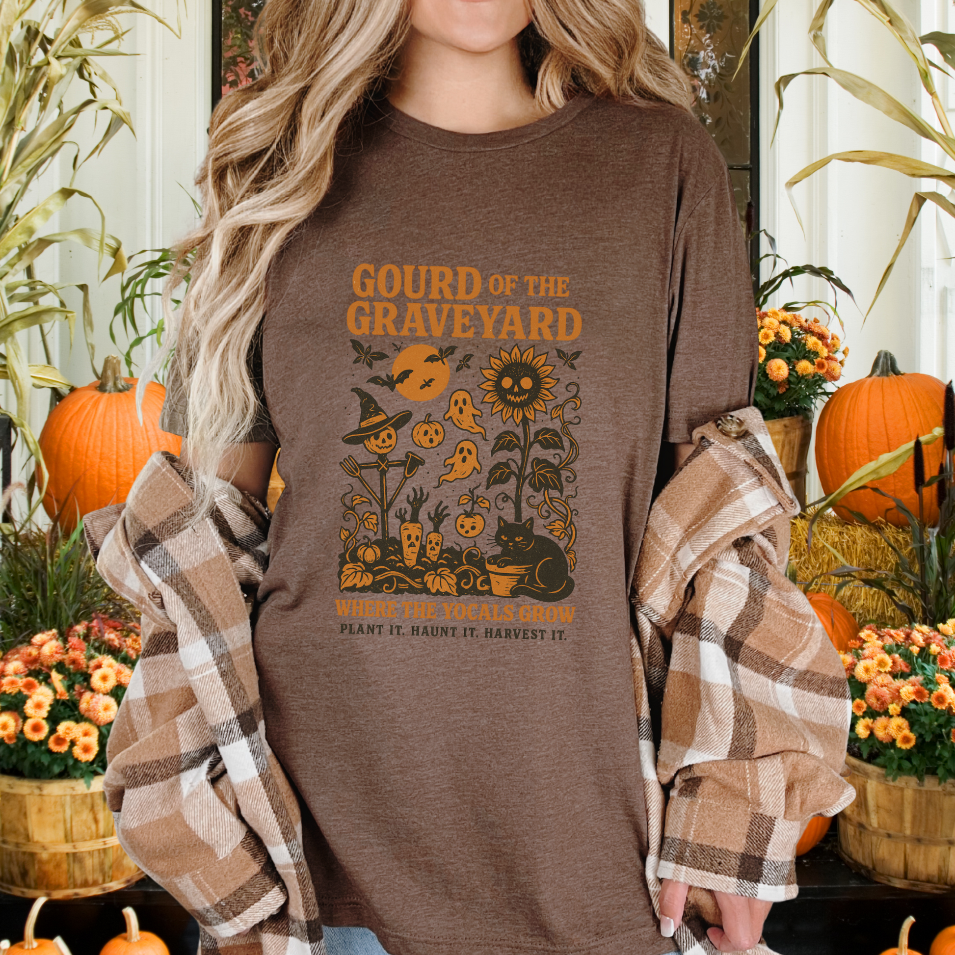 Gourd of the Graveyard Tee – Funny Fall Garden T-Shirt | Halloween Harvest Shirt | Where the YoCals Grow