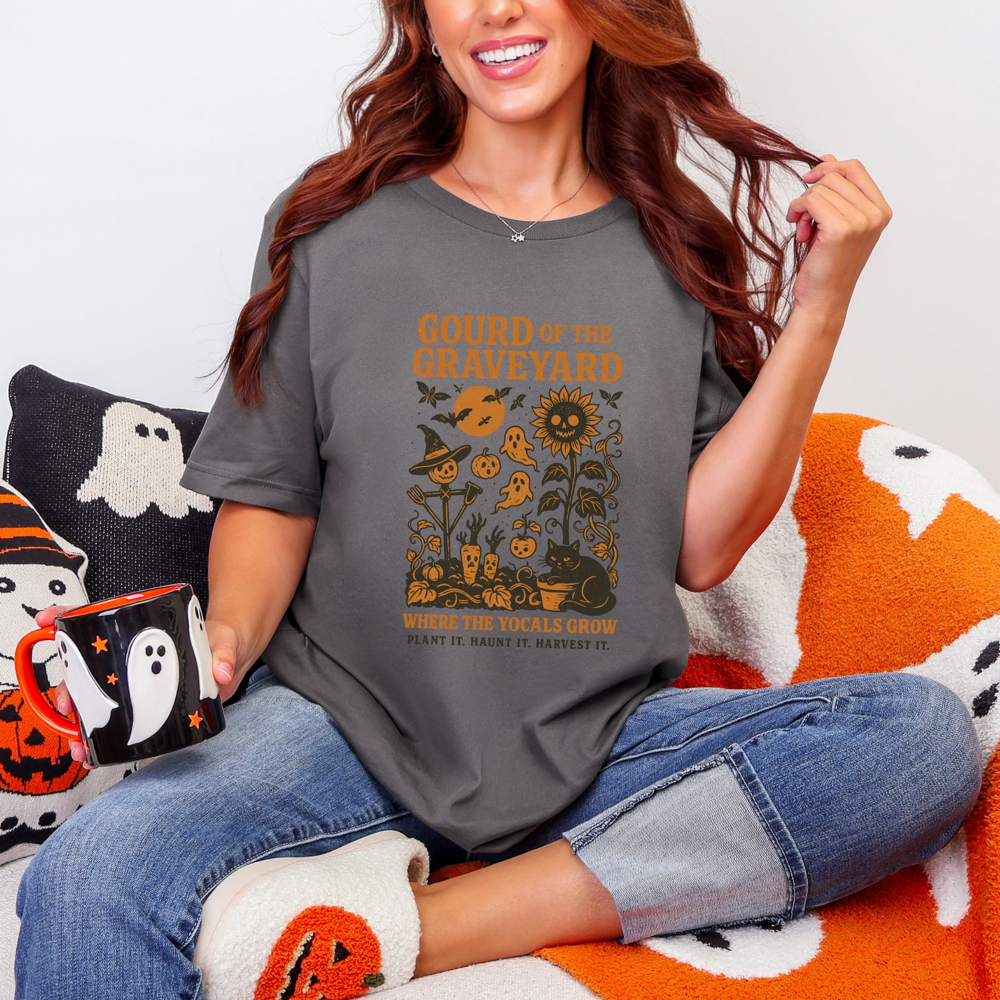 Gourd of the Graveyard Tee – Funny Fall Garden T-Shirt | Halloween Harvest Shirt | Where the YoCals Grow