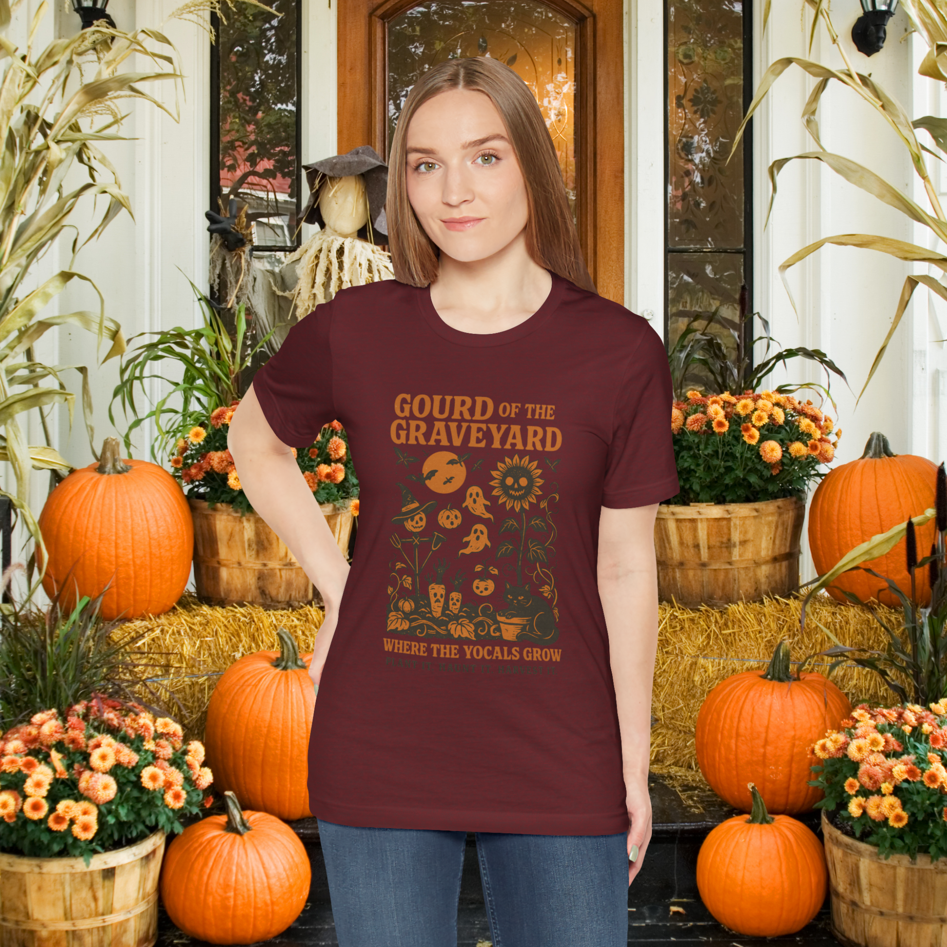 Gourd of the Graveyard Tee – Funny Fall Garden T-Shirt | Halloween Harvest Shirt | Where the YoCals Grow