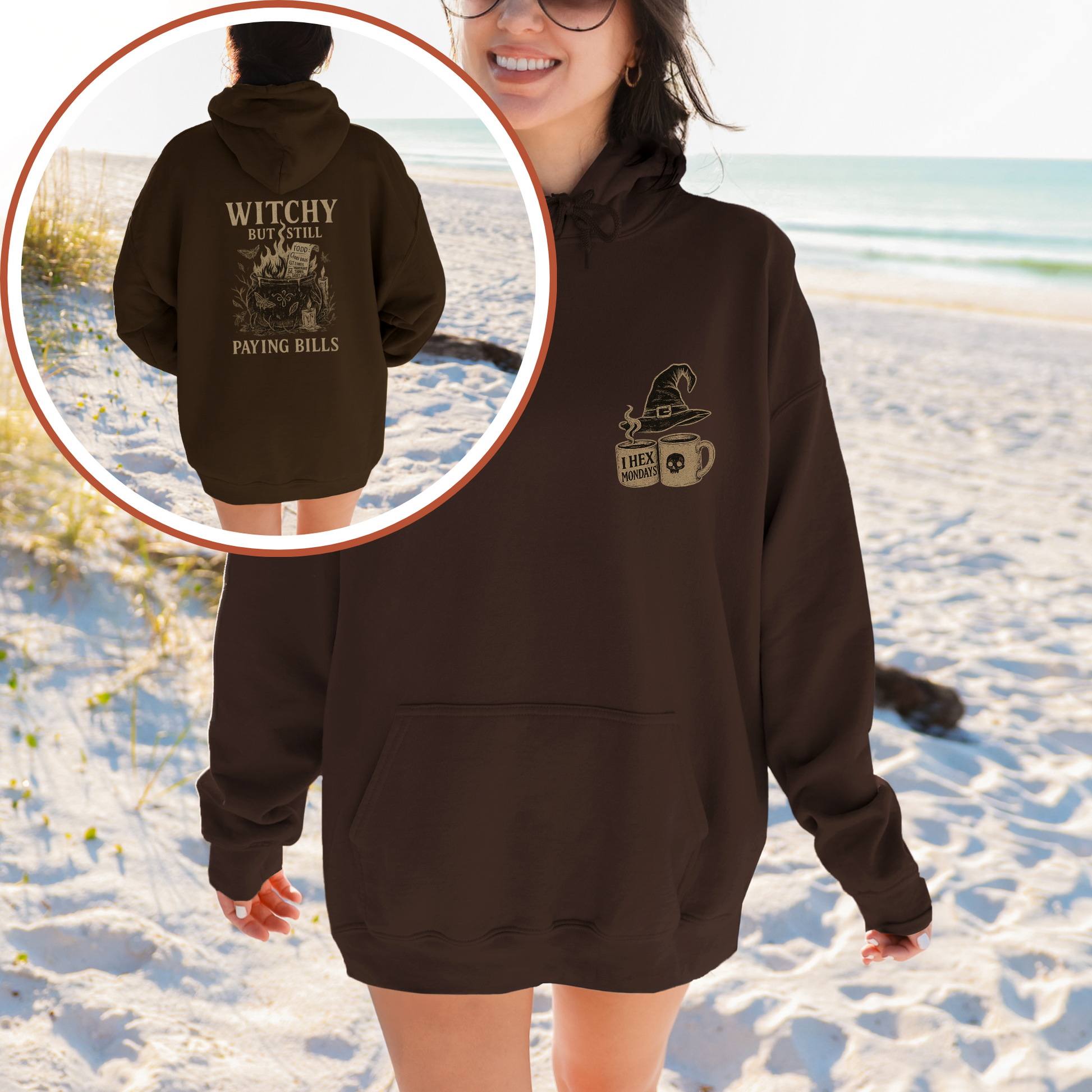 Feral Hoodie, Funny Witchcore Hoodie for Spooky Season | Sarcastic Halloween Sweatshirt with Dark Humor