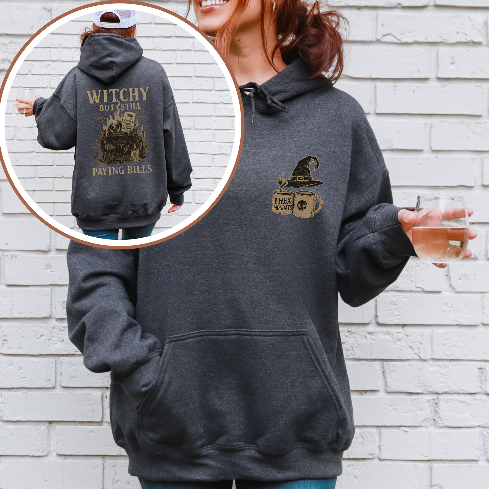 Feral Hoodie, Funny Witchcore Hoodie for Spooky Season | Sarcastic Halloween Sweatshirt with Dark Humor