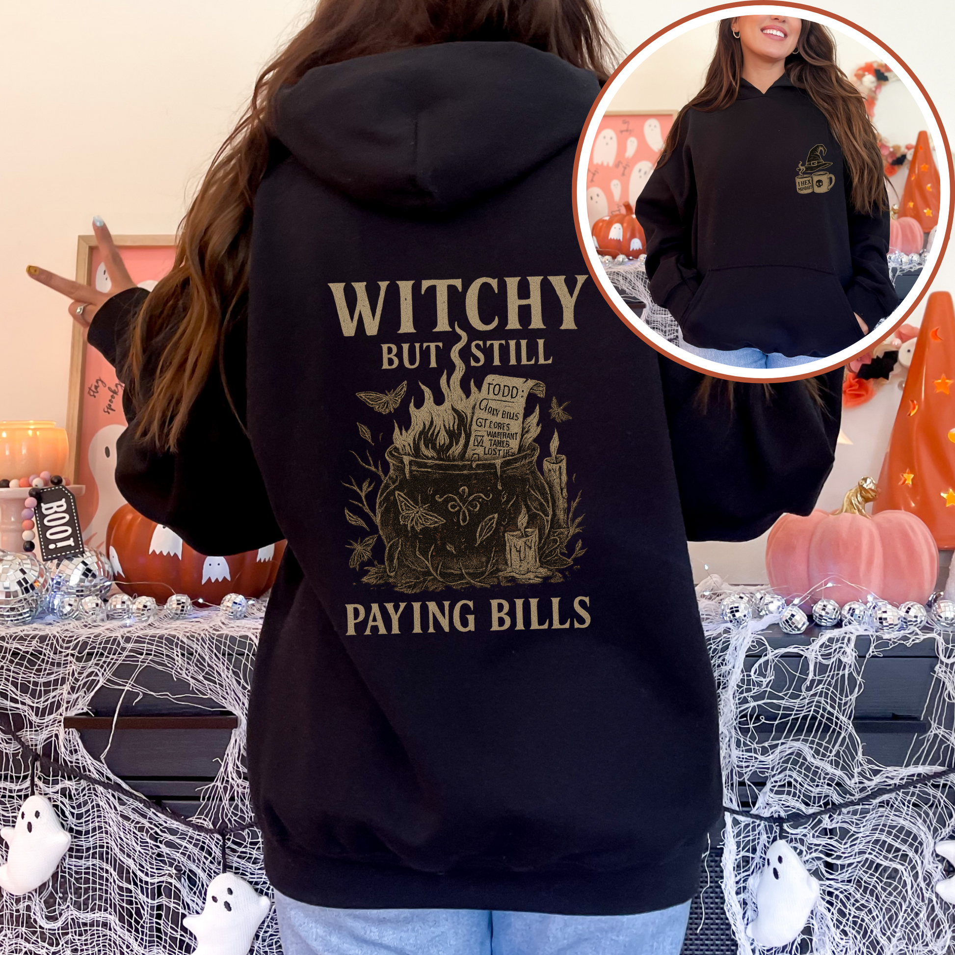 Feral Hoodie, Funny Witchcore Hoodie for Spooky Season | Sarcastic Halloween Sweatshirt with Dark Humor