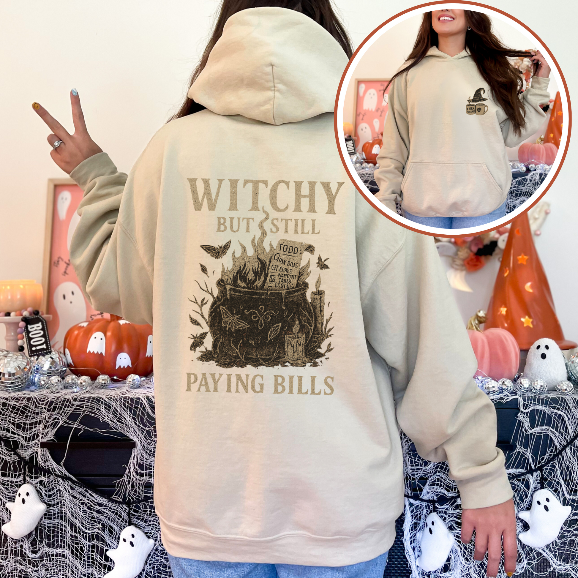 Feral Hoodie, Funny Witchcore Hoodie for Spooky Season | Sarcastic Halloween Sweatshirt with Dark Humor