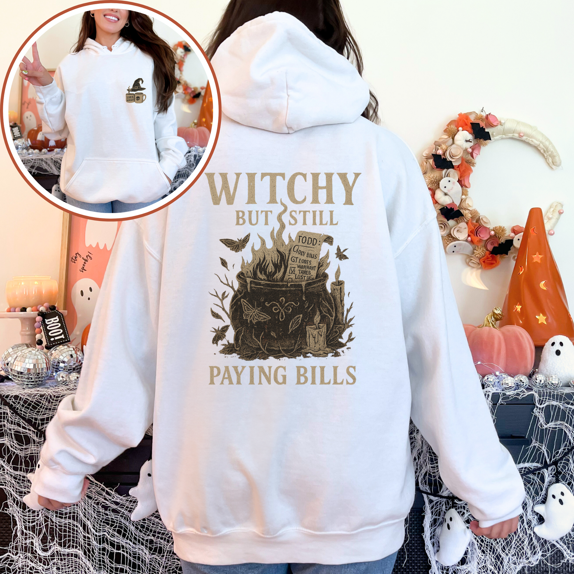 Feral Hoodie, Funny Witchcore Hoodie for Spooky Season | Sarcastic Halloween Sweatshirt with Dark Humor